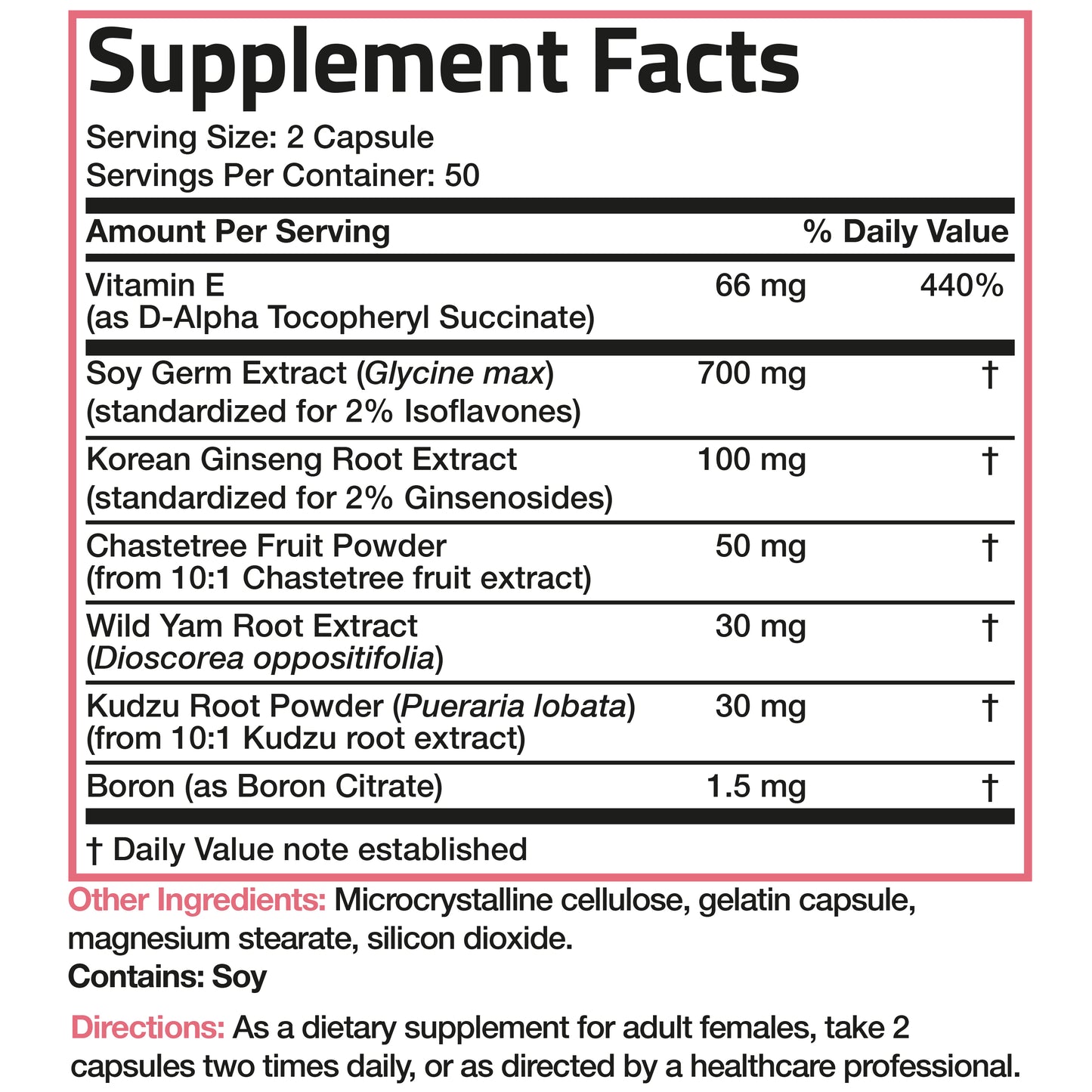 Menopause Support Phyto-Estrogen Complex - 100 Capsules