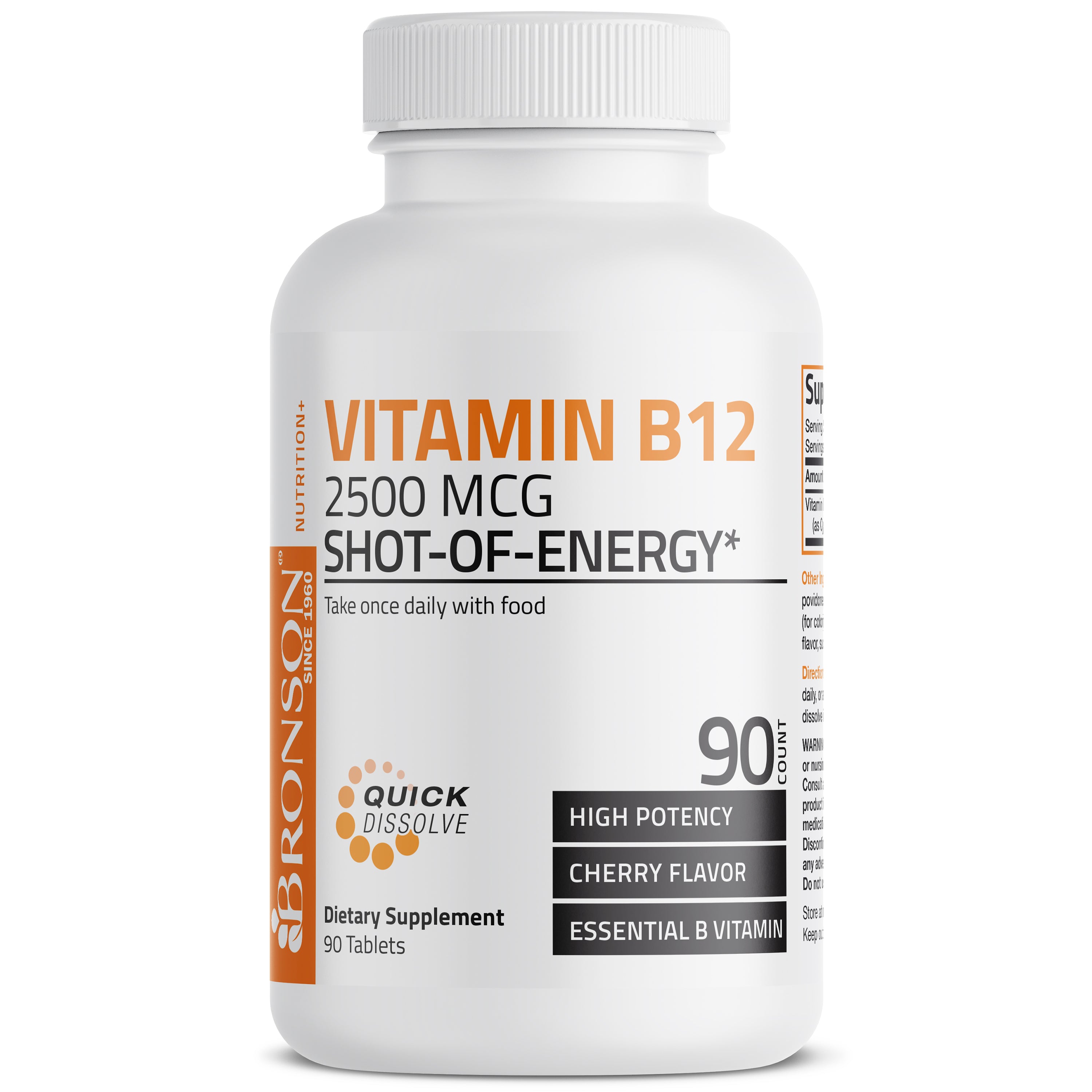Vitamin B12 Sublingual Quick Release - 2,500 mcg - Cherry