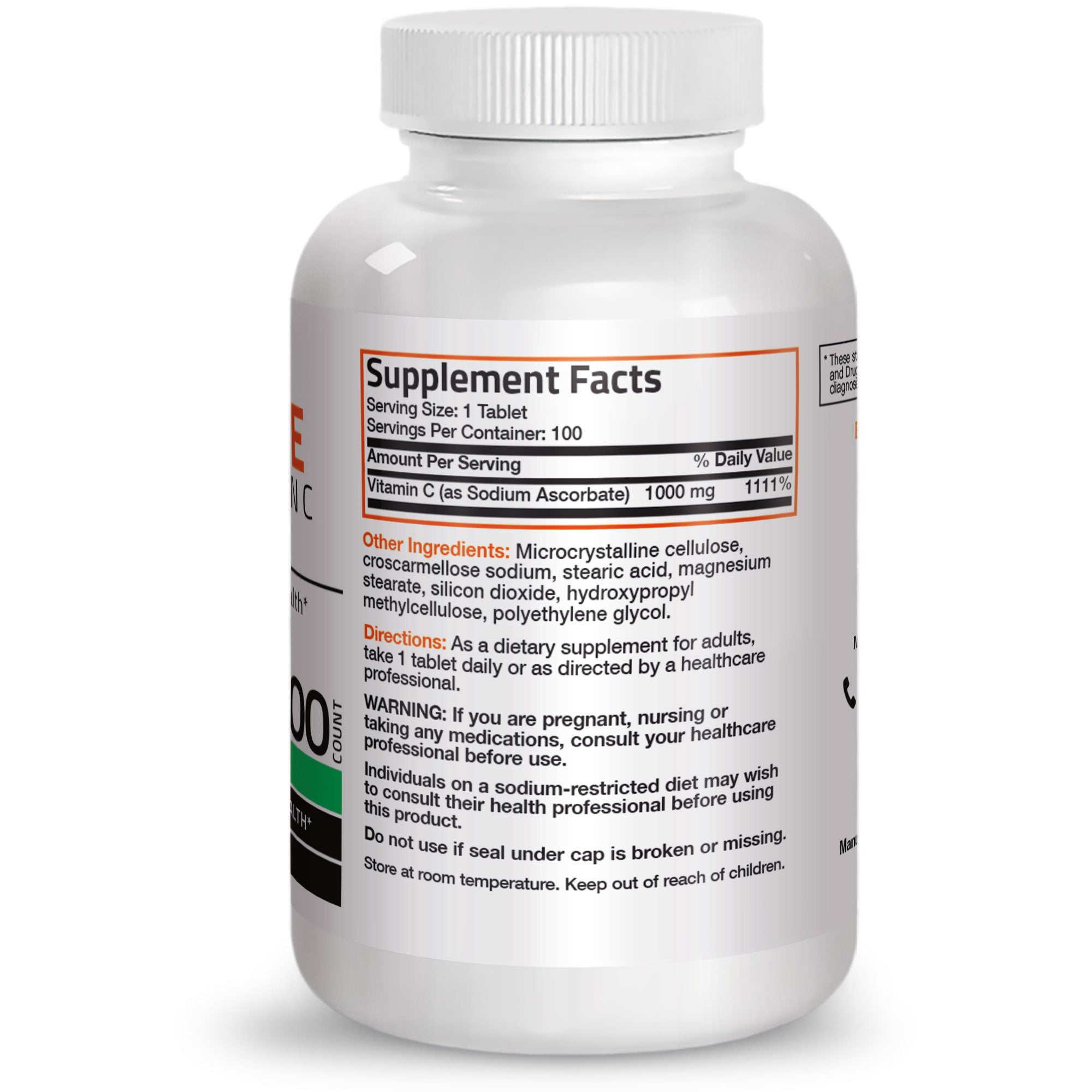 Vitamin C Sodium Ascorbate Non-Acidic Non-GMO - 1000 mg