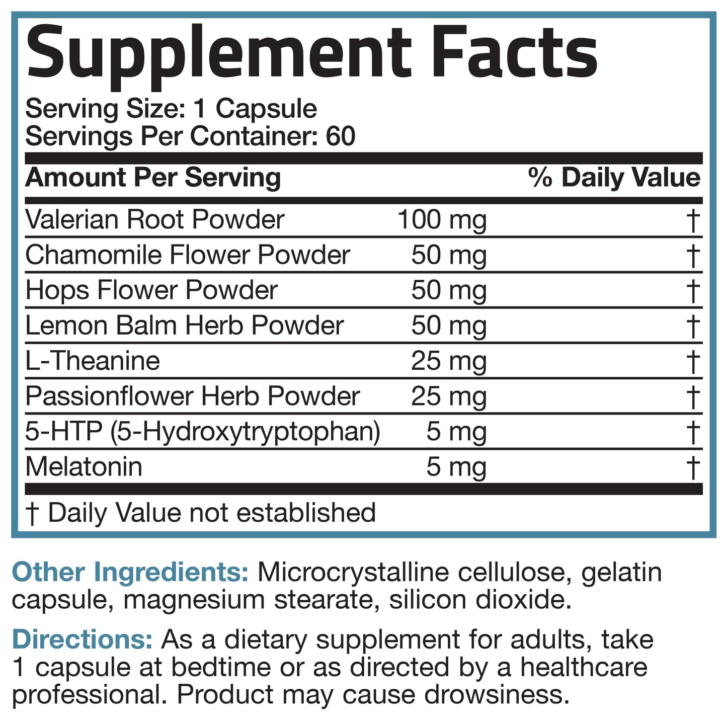 PM Sleep Formula with Melatonin - 60 Capsules.