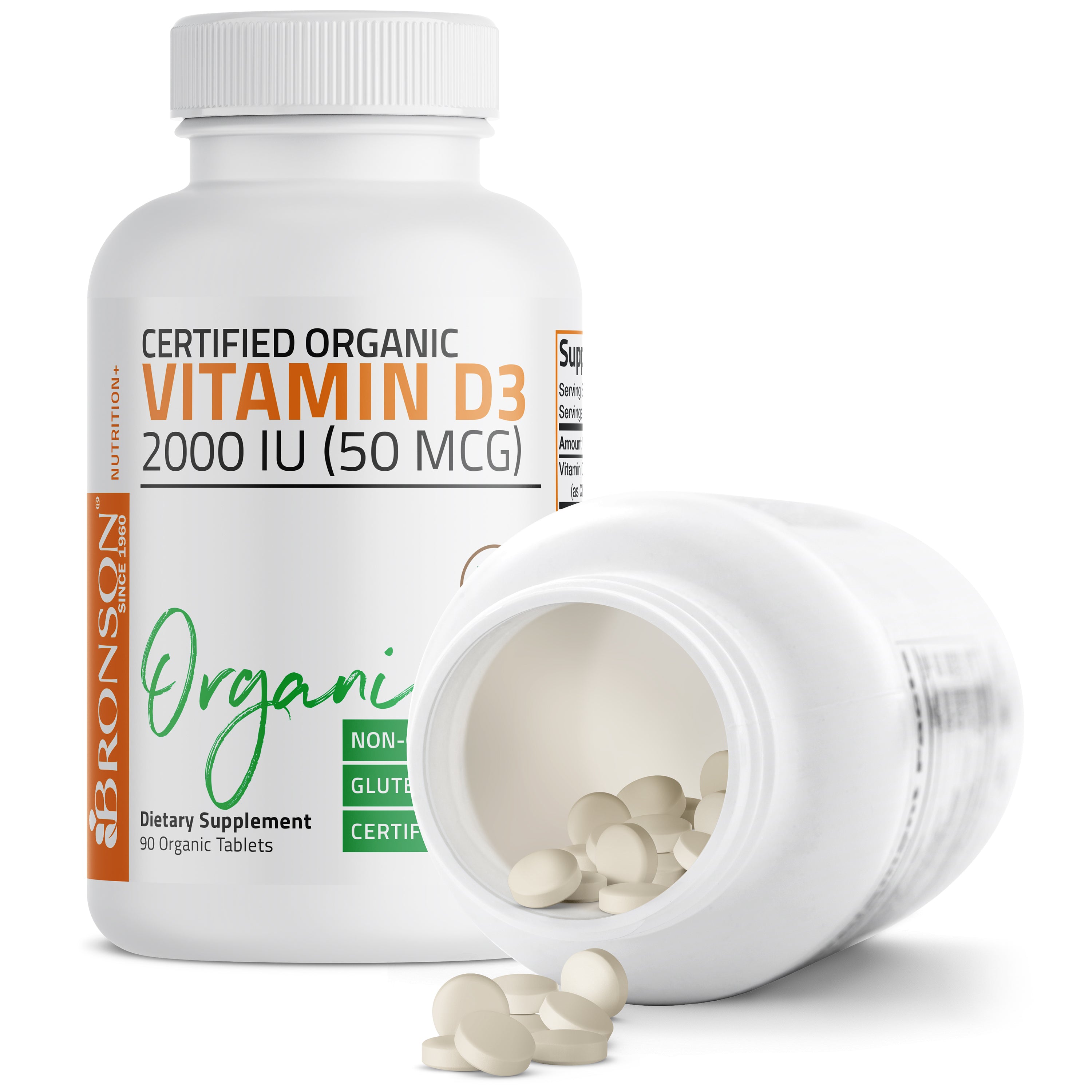 Vitamin D3 USDA Certified Organic - 2,000 IU