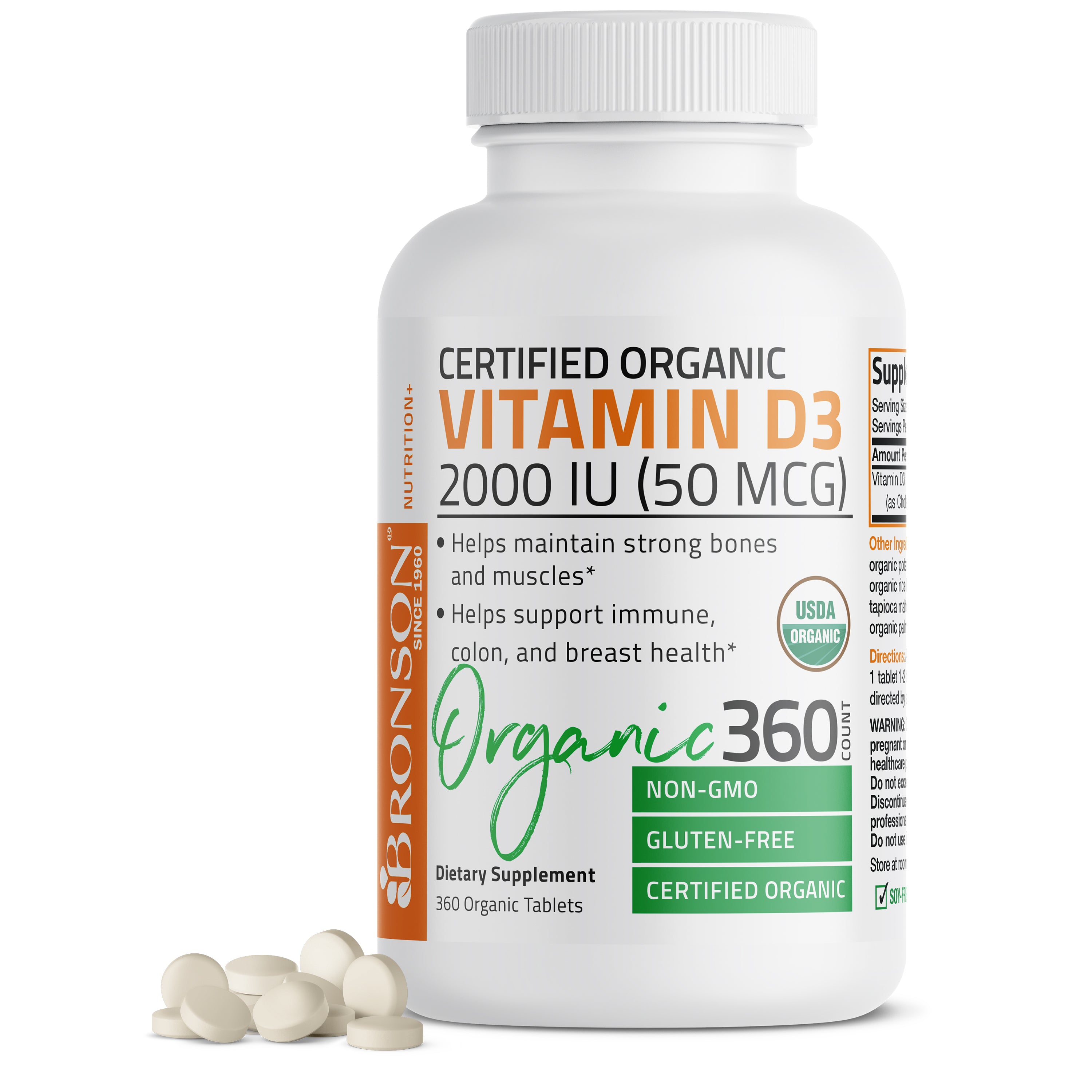 Vitamin D3 USDA Certified Organic - 2,000 IU view 10 of 3