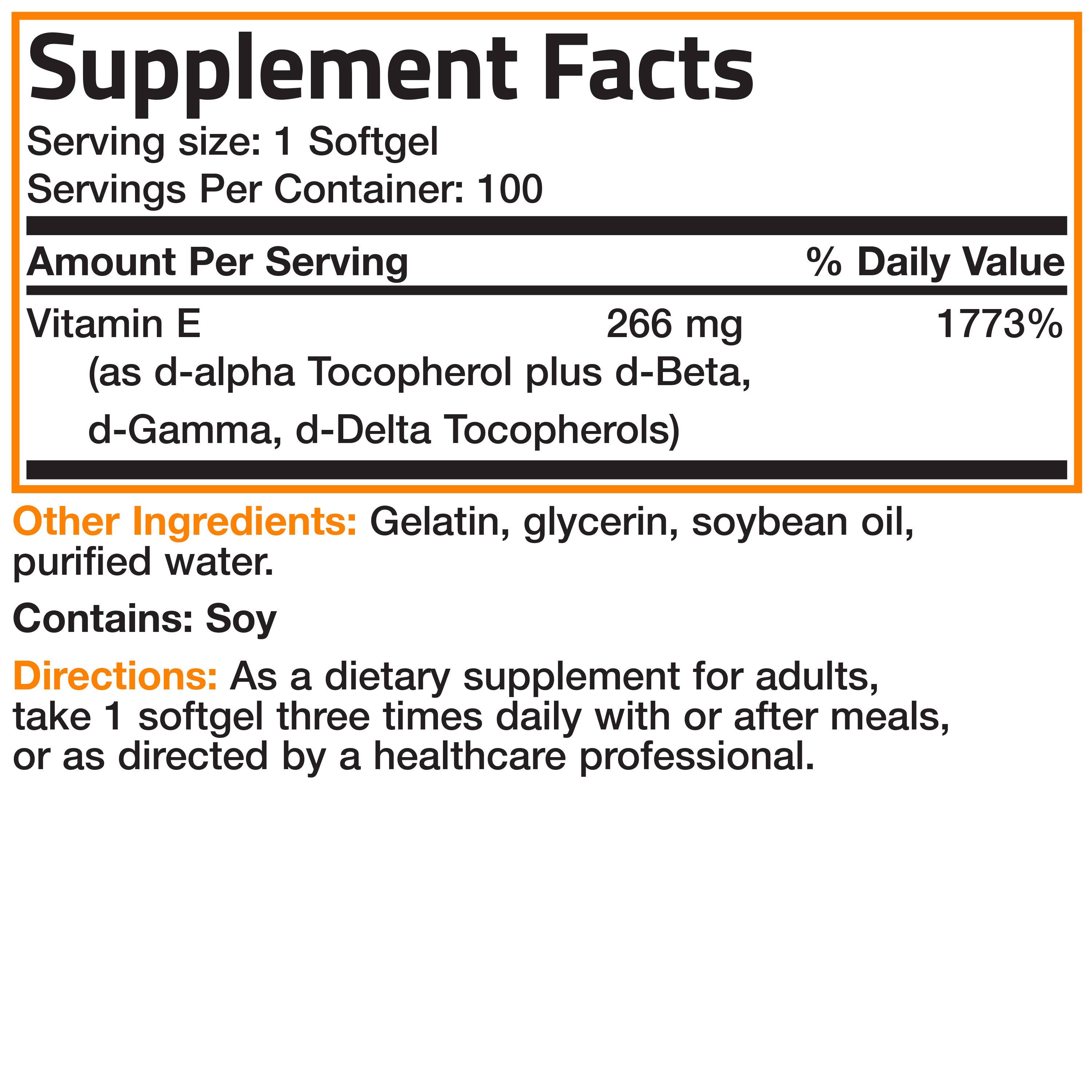 Natural Vitamin E Complex - 400 IU