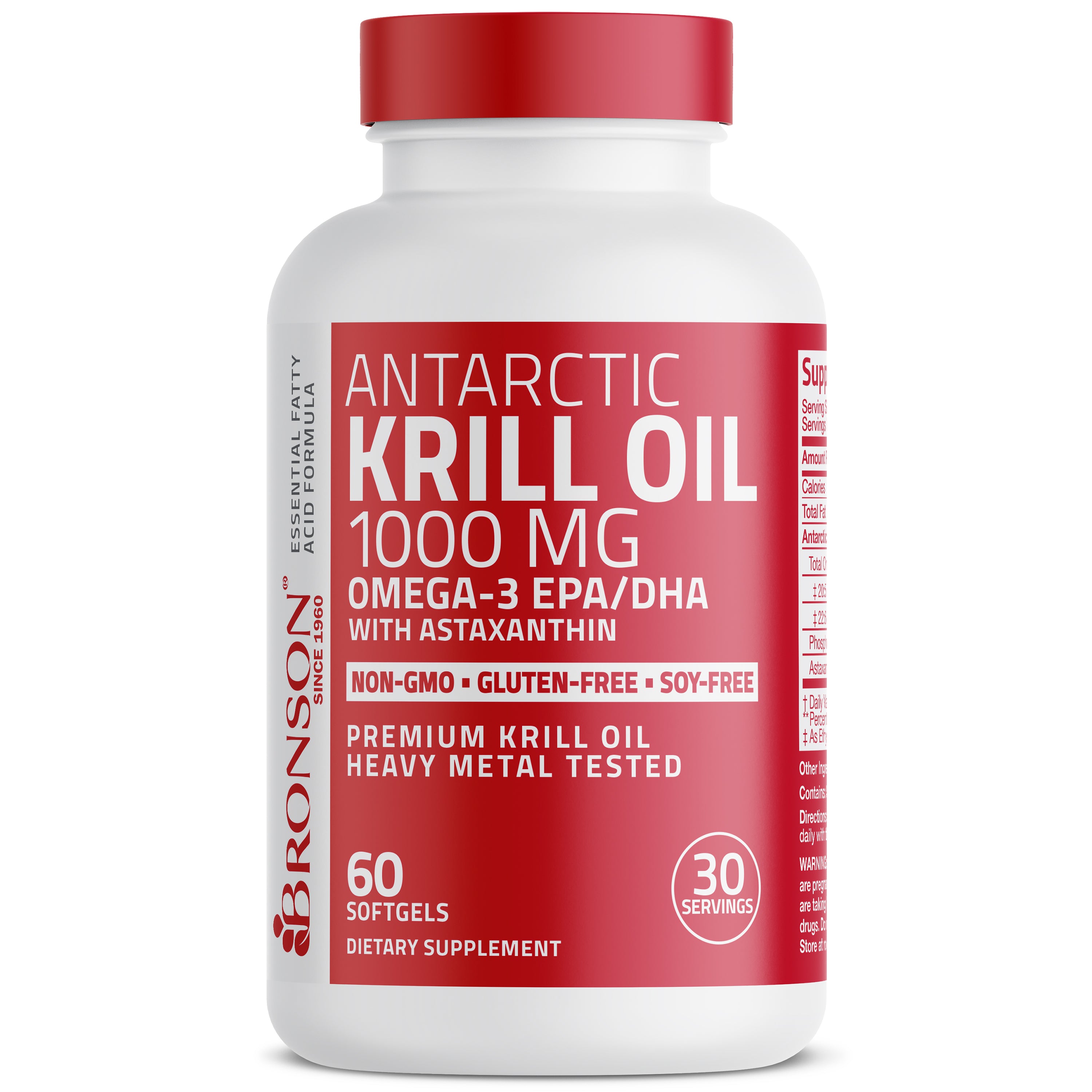 Premium Antarctic Krill Oil Omega-3 EPA DHA Non-GMO - 1,000 mg view 3 of 6