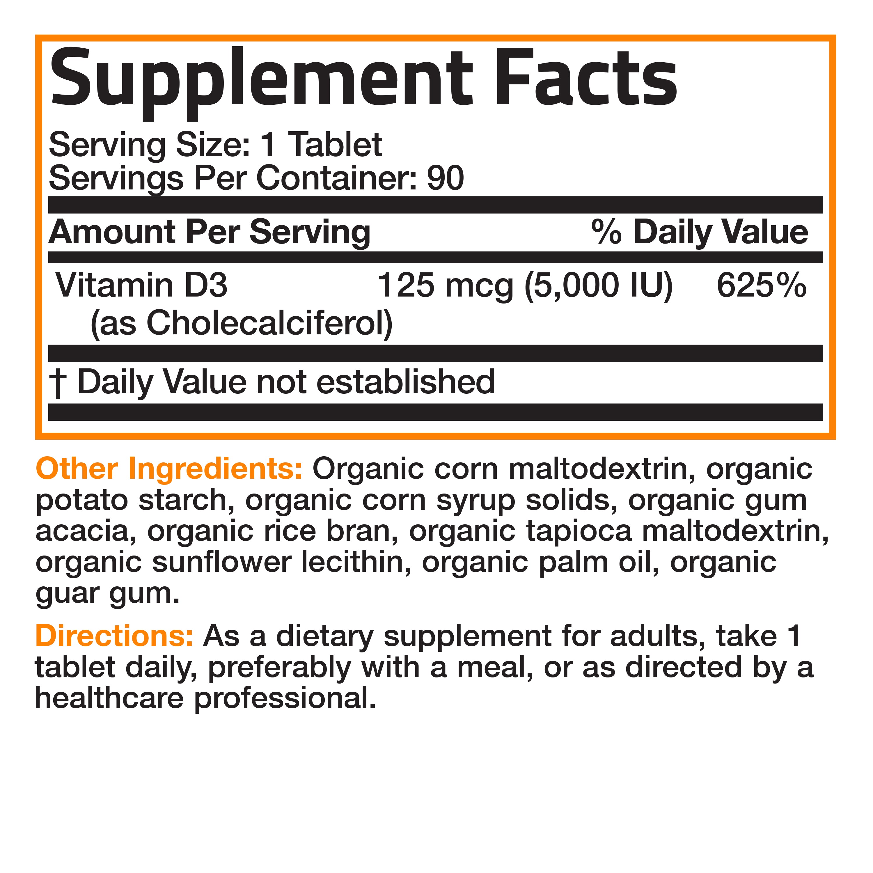 Vitamin D3 USDA Certified Organic - 5,000 IU view 14 of 6