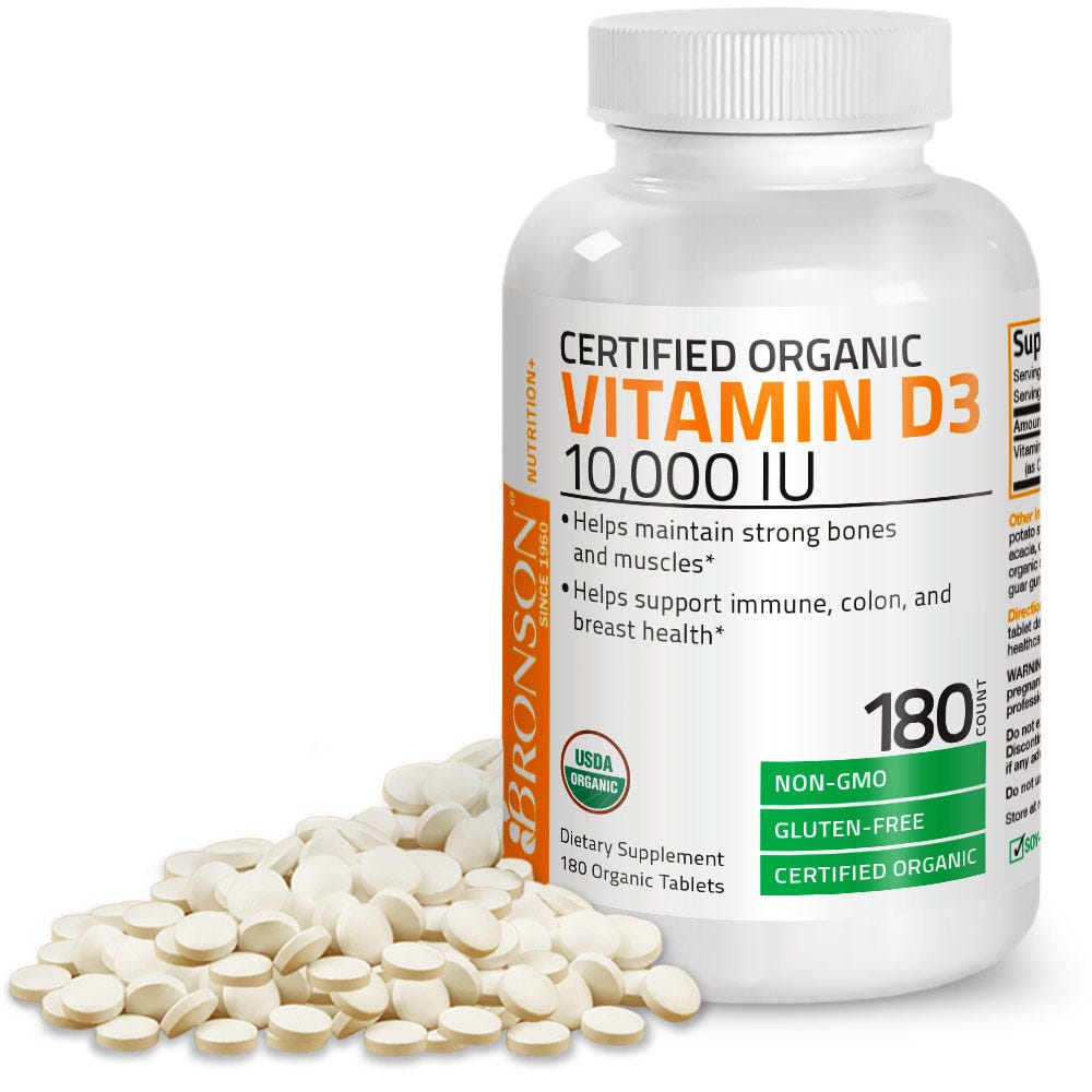 Vitamin D3 High Dose USDA Certified Organic - 10,000 IU view 8 of 6