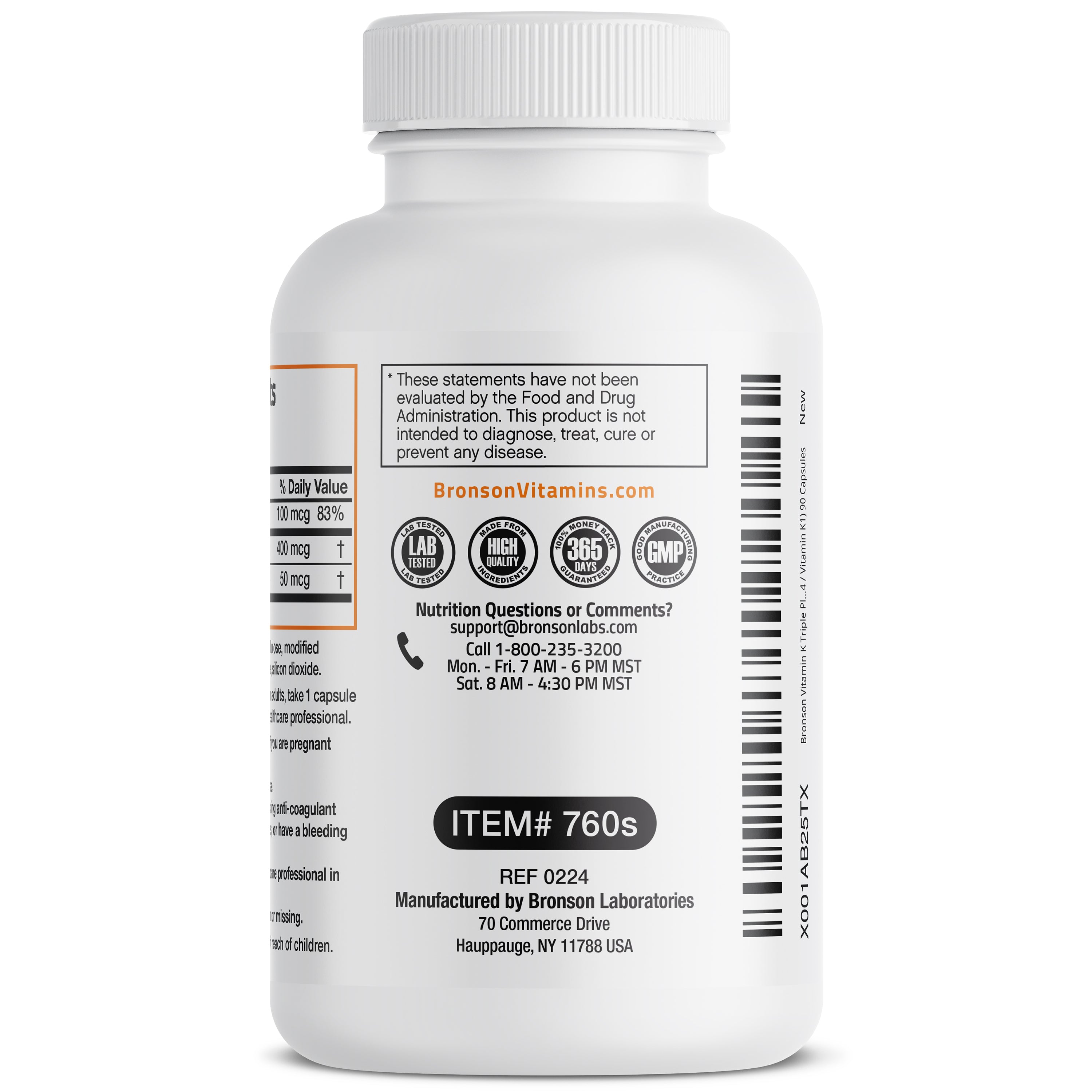 Vitamin K Triple Play™ with K1 and K2 - 550 mcg