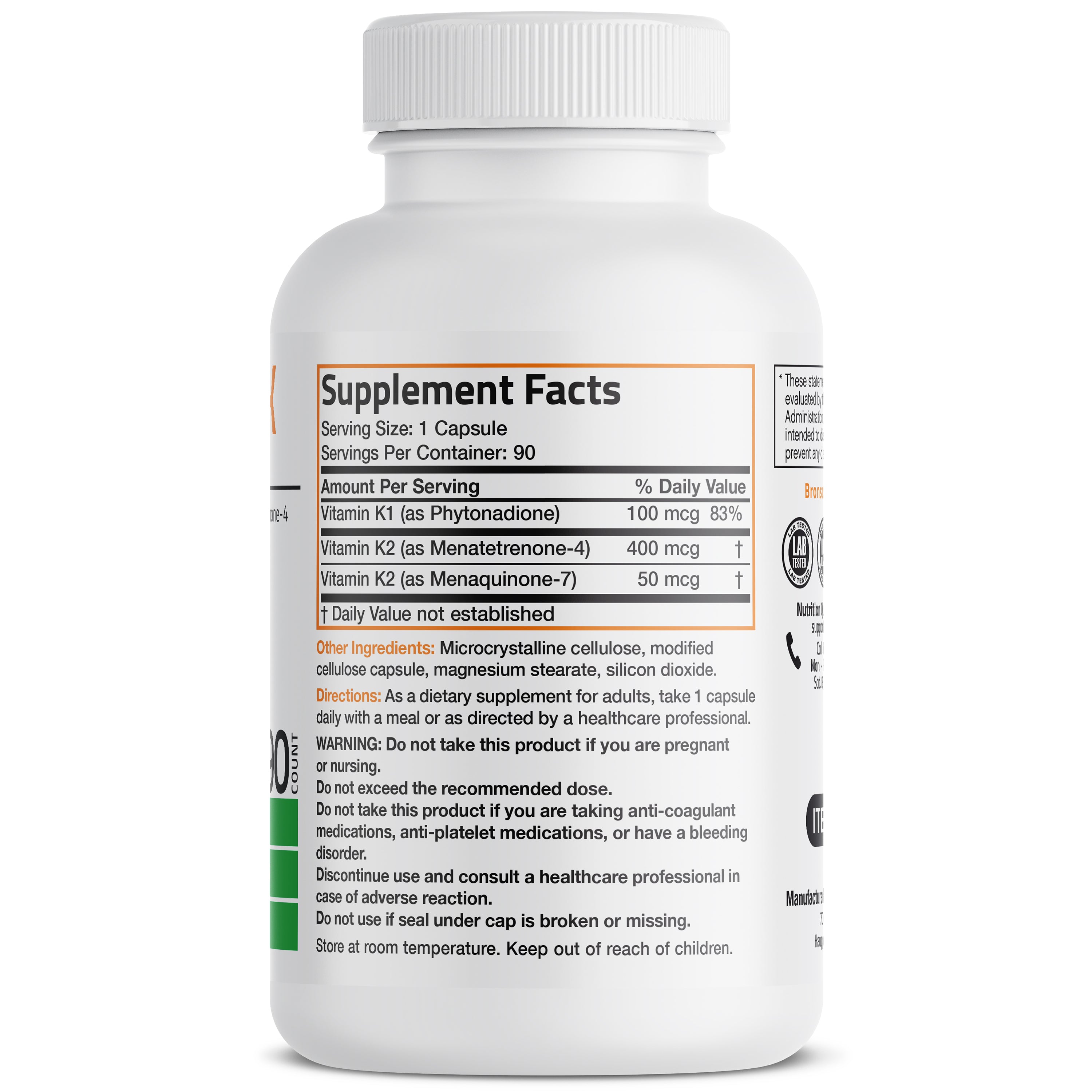 Vitamin K Triple Play™ with K1 and K2 - 550 mcg