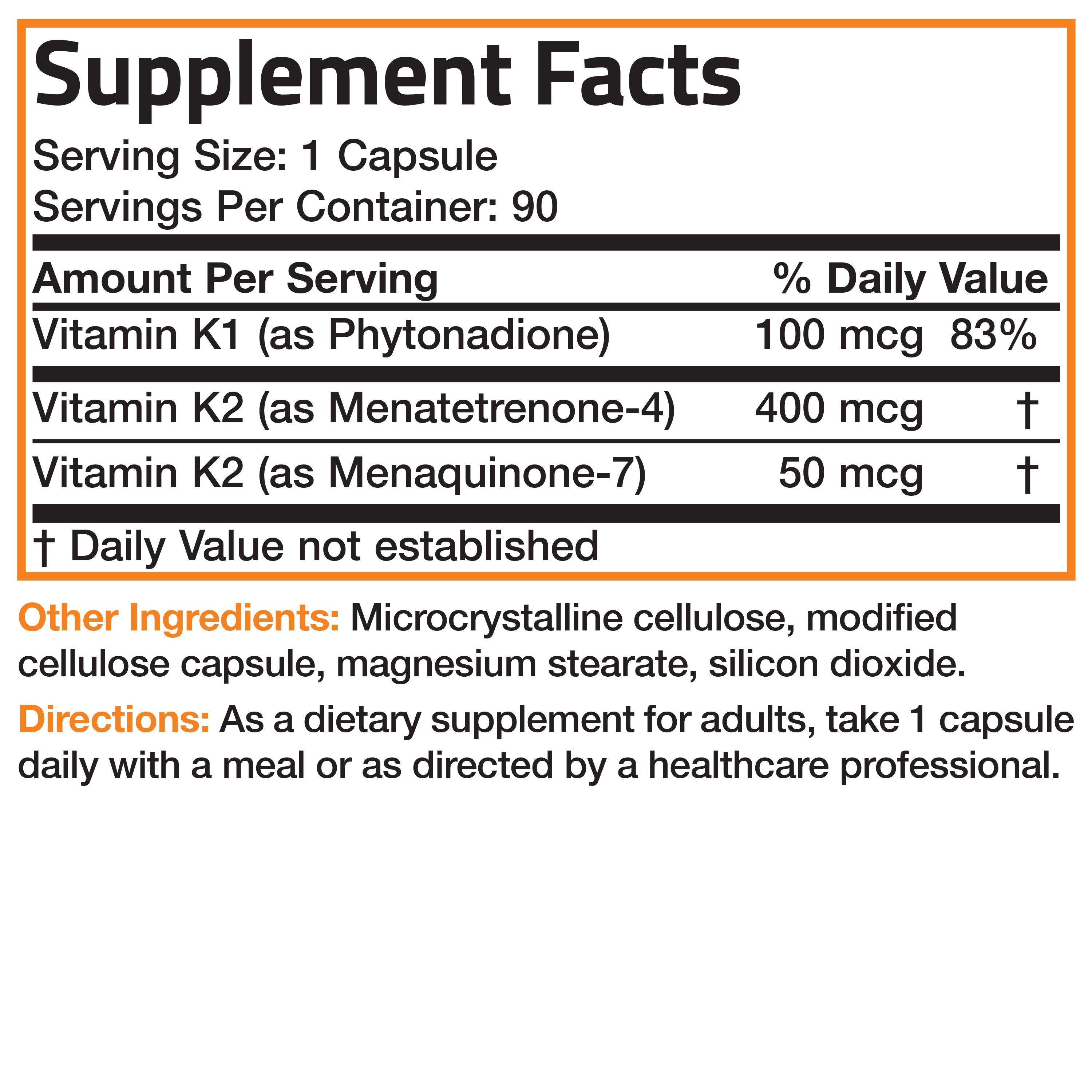 Vitamin K Triple Play™ with K1 and K2 - 550 mcg view 12 of 6