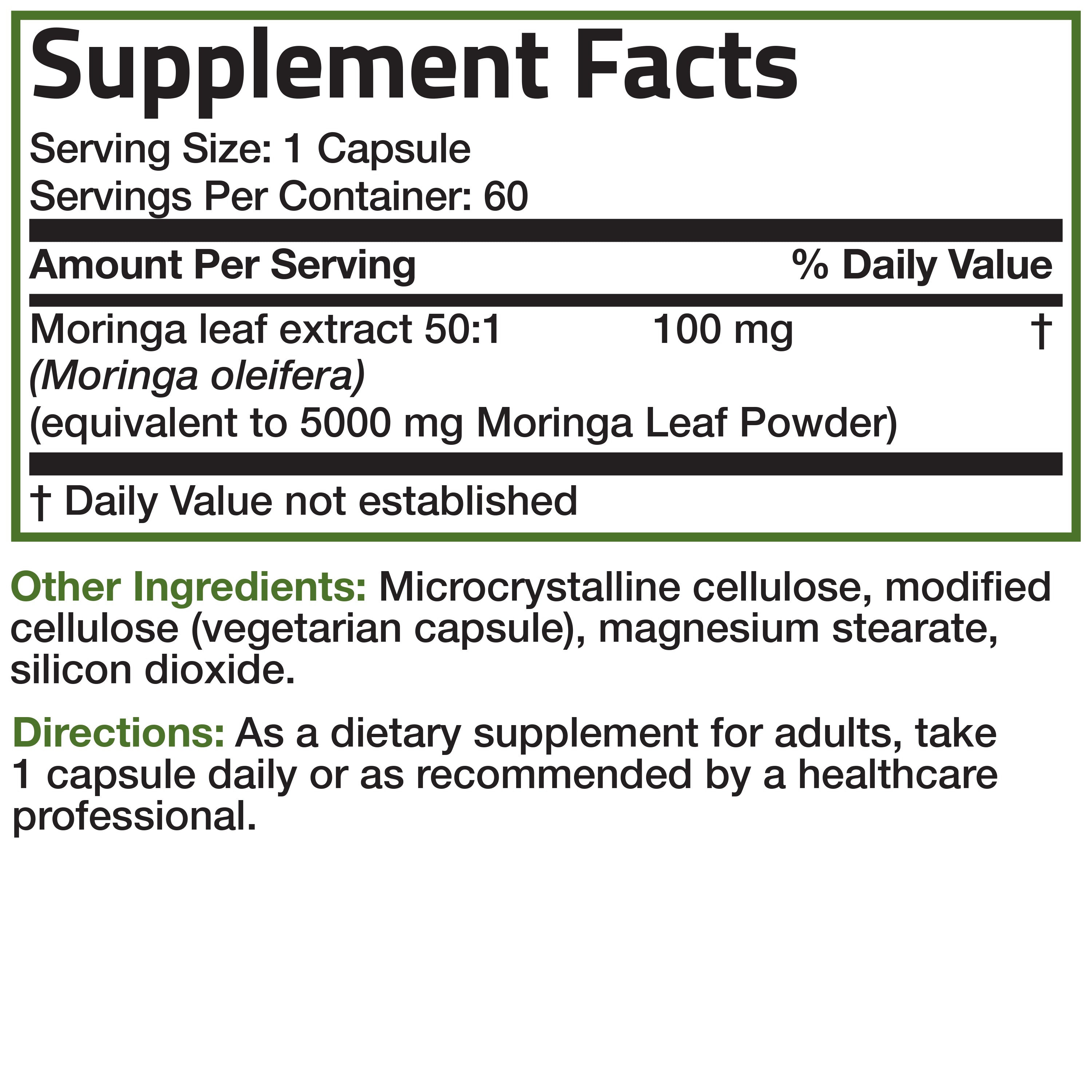 Moringa Oleifera Leaf Extract - 5,000 mg