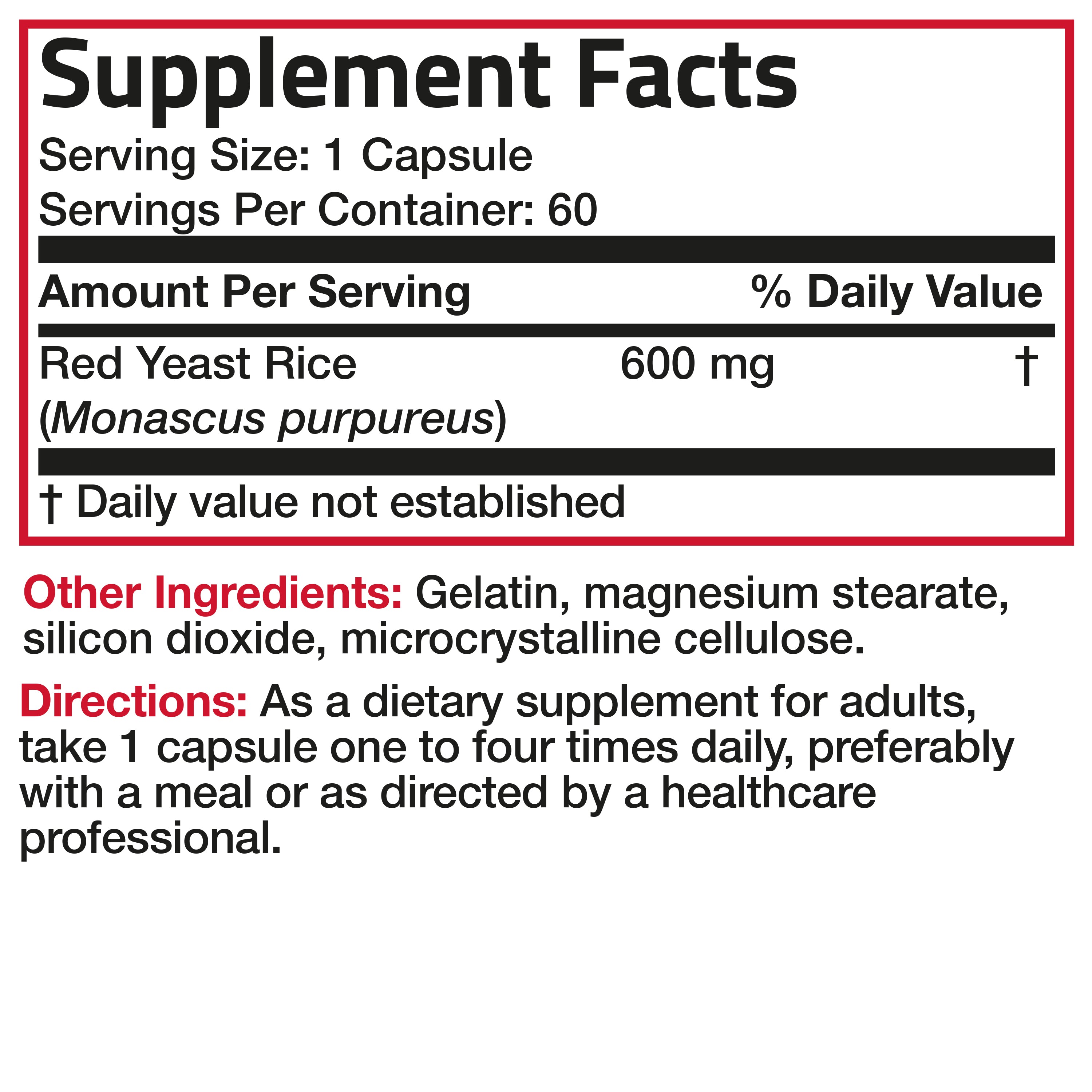 Red Yeast Rice 600 MG view 8 of 4