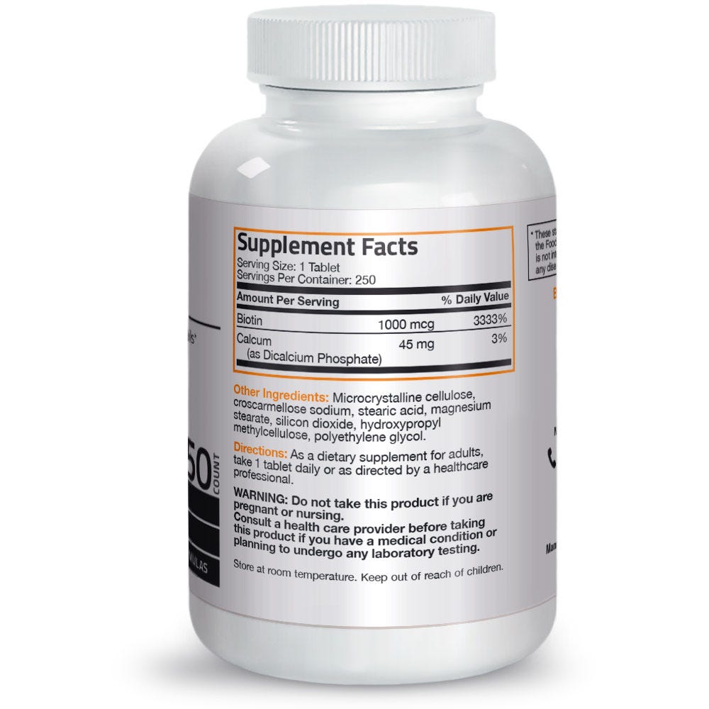 Biotin - 1,000 mcg