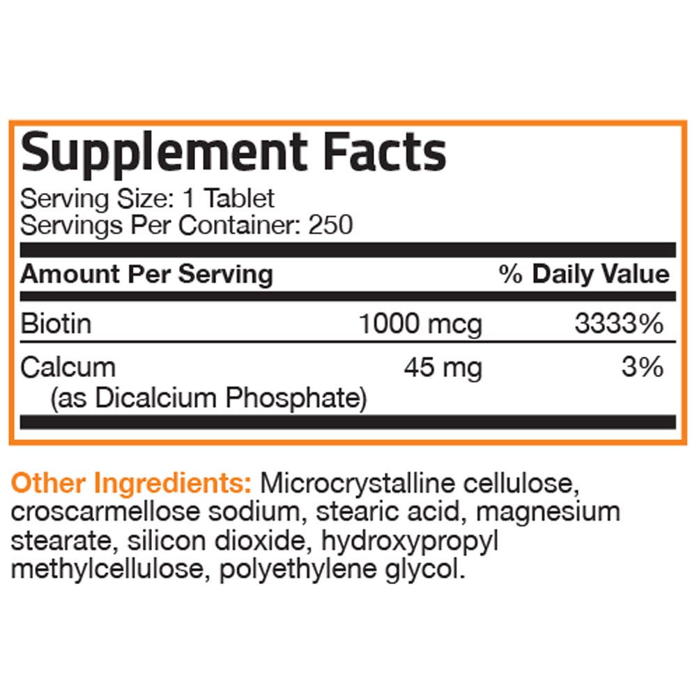 Biotin - 1,000 mcg