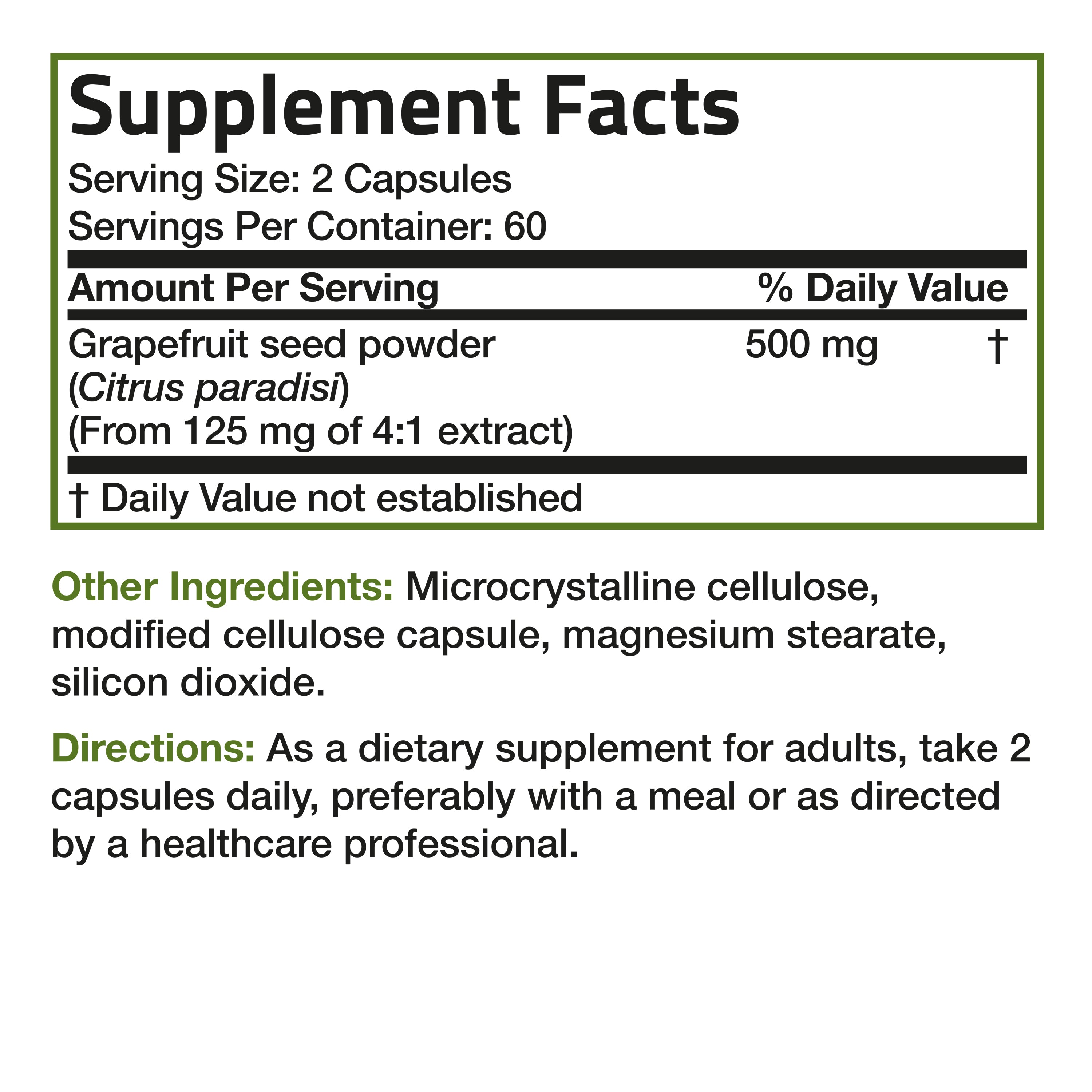 Grapefruit Seed 500 MG view 4 of 4