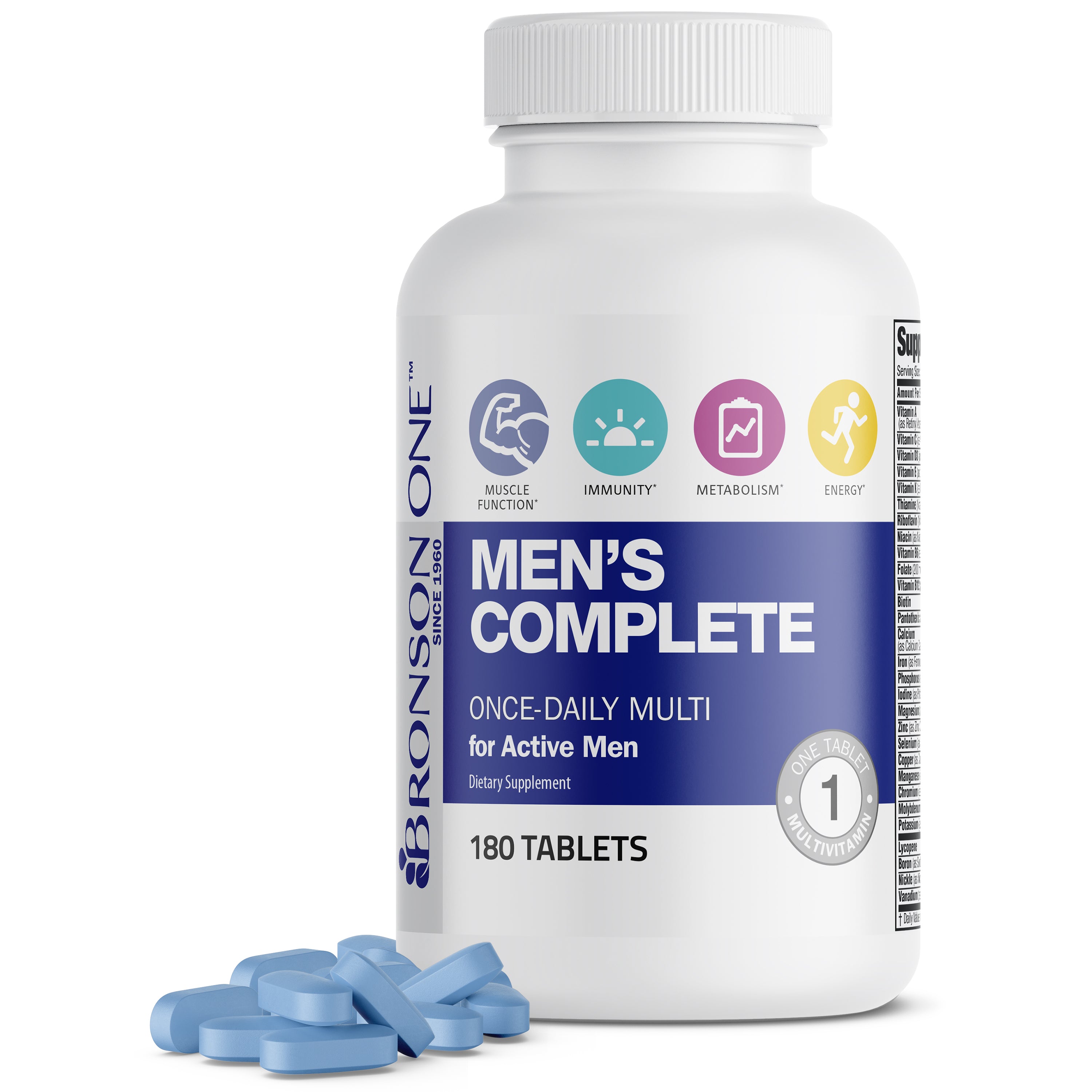 Bronson ONE Daily Men’s Complete MultiVitamin MultiMineral - 180 Tablets view 1 of 6