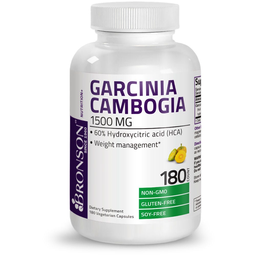 Garcinia Cambogia Extract - 1,500 mg - 180 Vegetarian Capsules