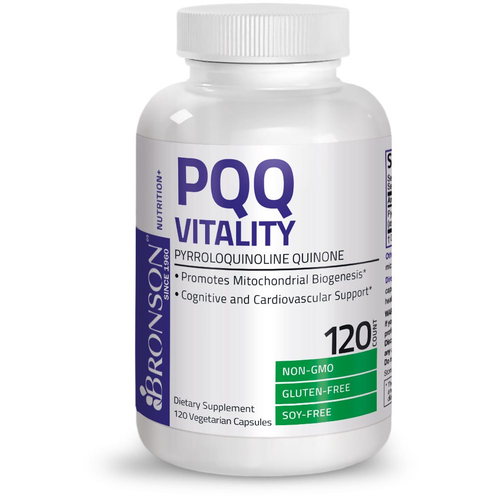 PQQ Vitality Pyrroloquinoline Quinone - 20 mg - 120 Vegetarian Capsules