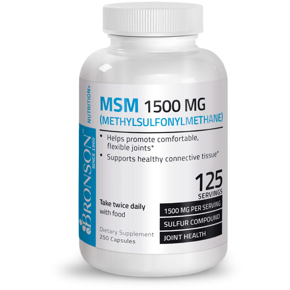 MSM - 1,500 mg - 250 Capsules