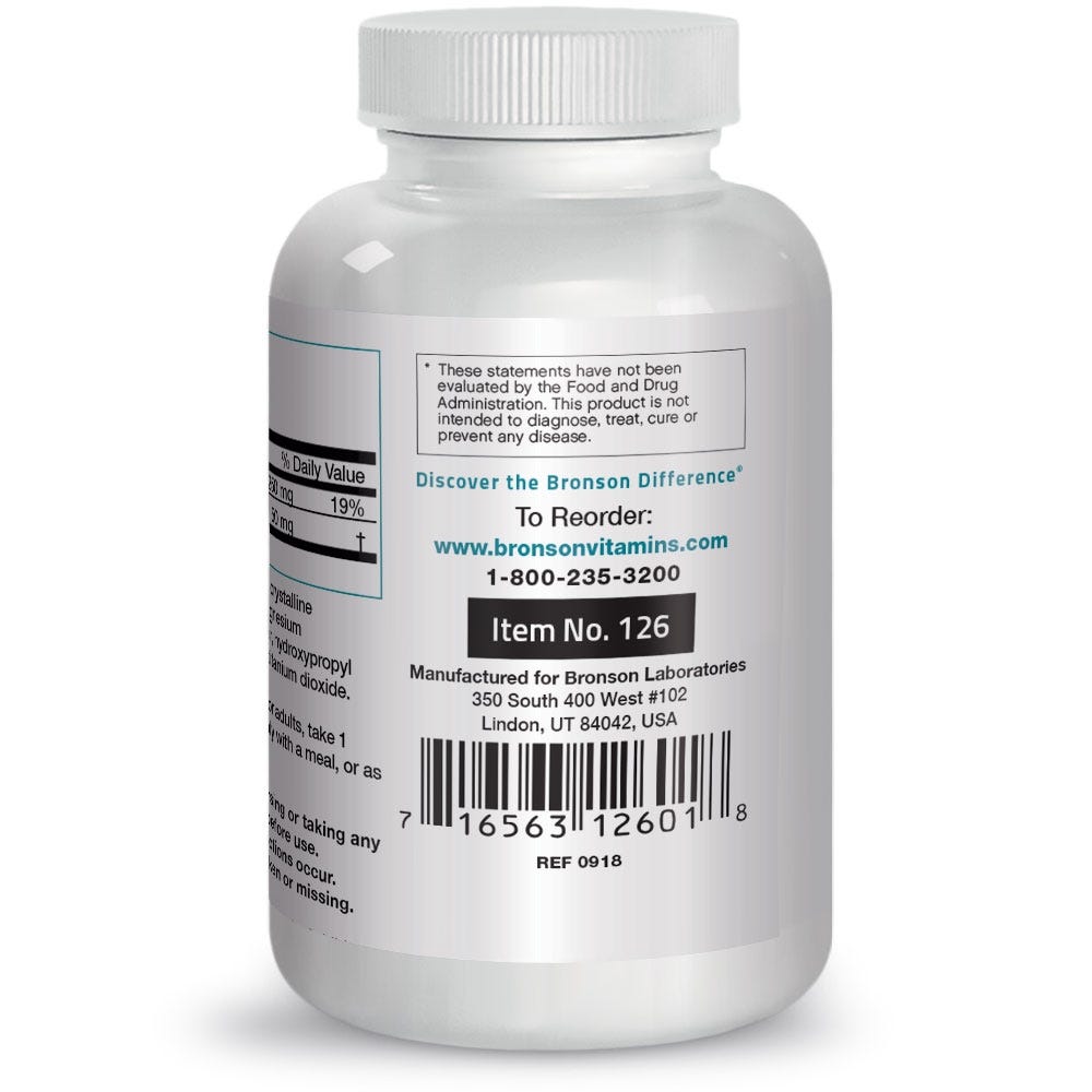 Calcium Citrate - 250 mg - 180 Tablets
