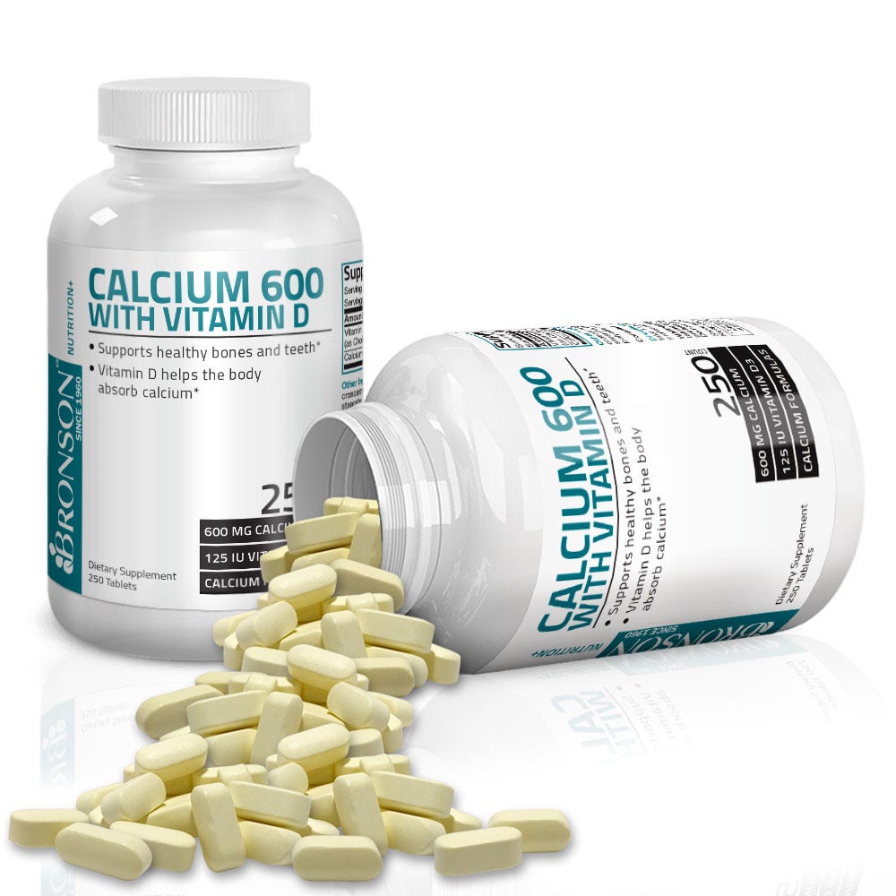 Calcium with Vitamin D - 600 mg - 250 Tablets