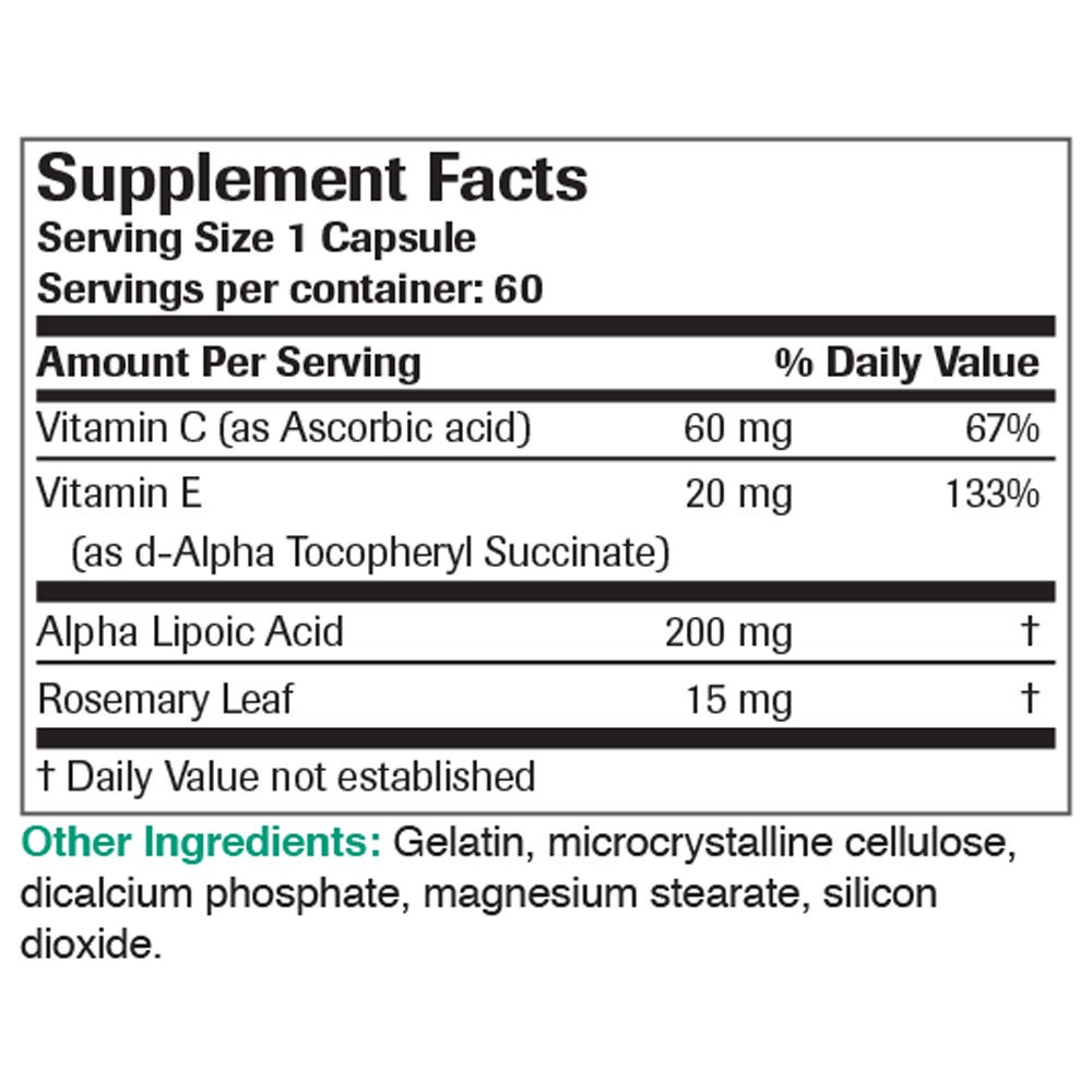 Alpha Lipoic Acid (ALA) - 200 mg view 6 of 6