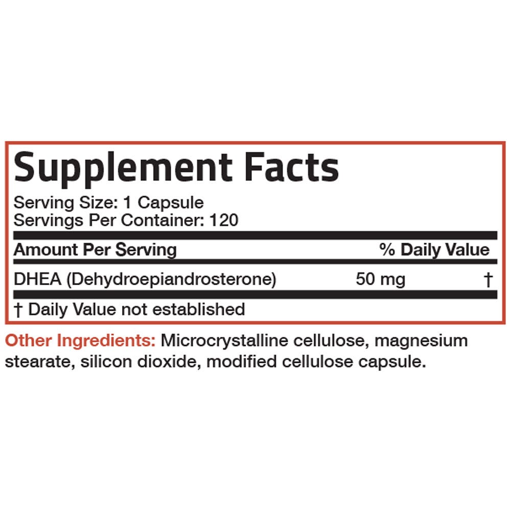 DHEA - 50 mg - 120 Capsules