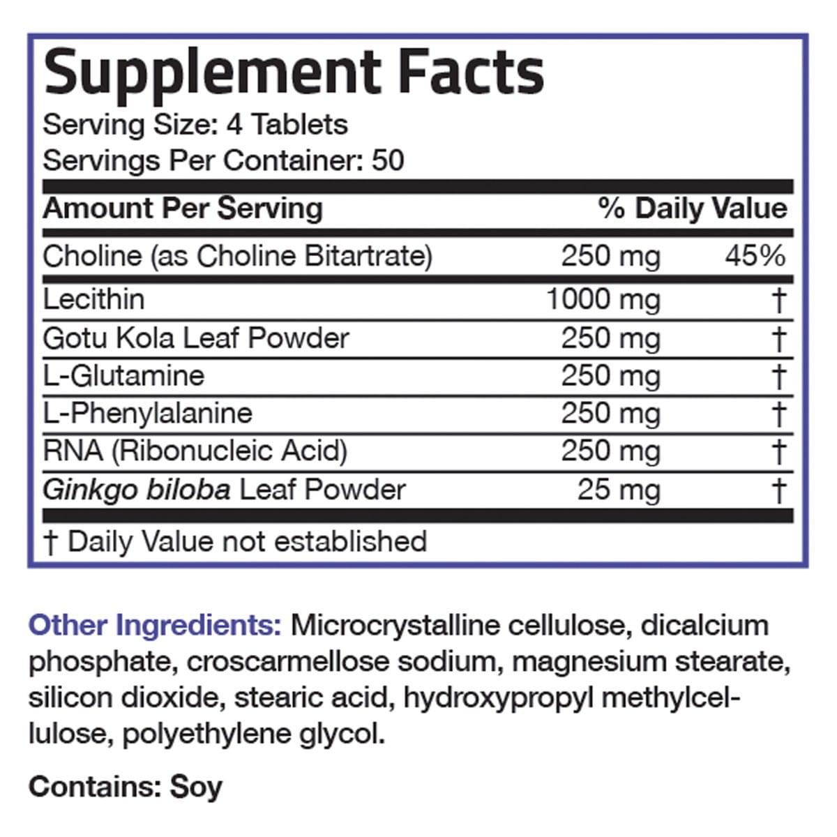 Bronson Memory Formula - 200 Tablets.