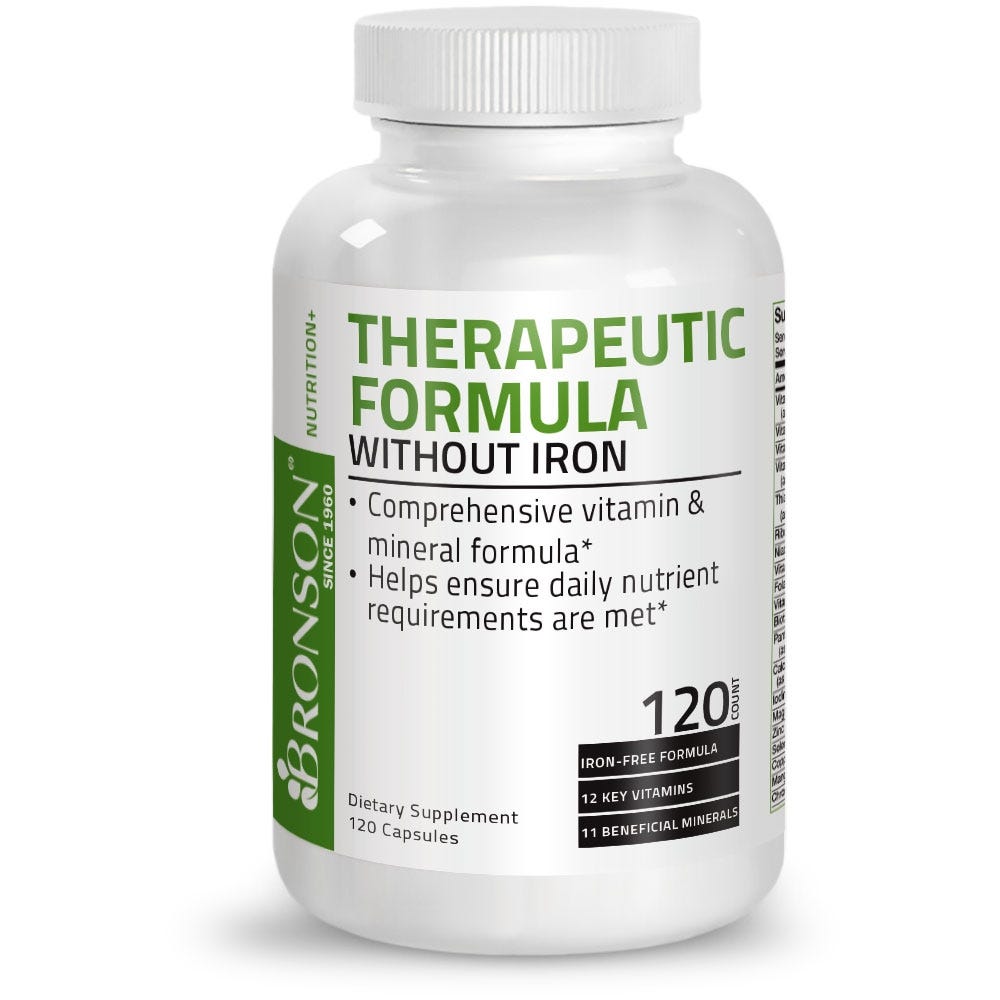 Therapeutic Formula Once Daily Multivitamin No Iron - 120 Capsules