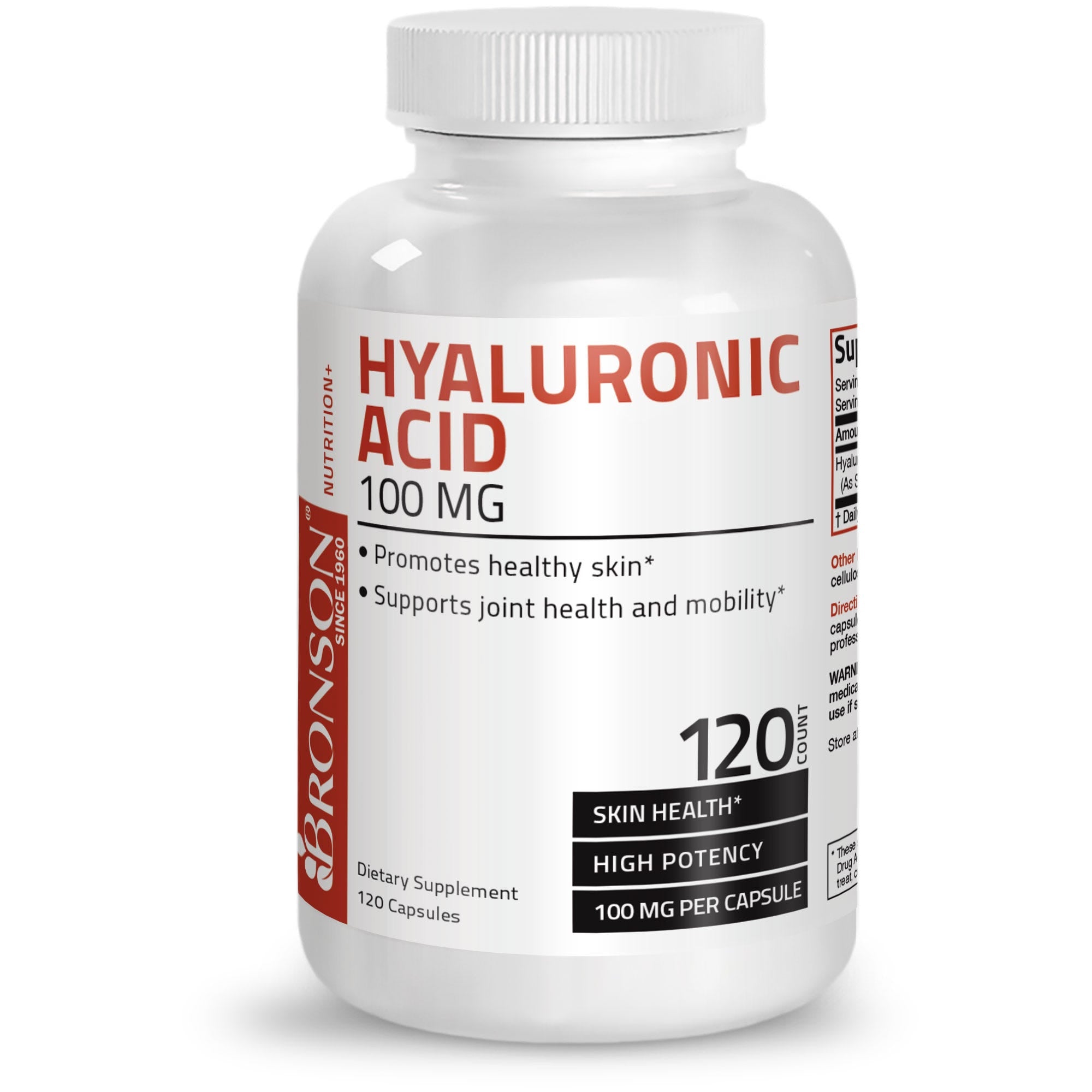 Hyaluronic Acid High Potency - 100 mg - 120 Capsules