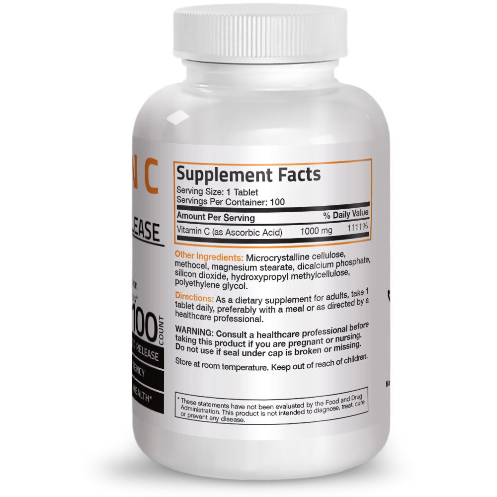 Vitamin C Ascorbic Acid Sustained Release - 1,000 mg