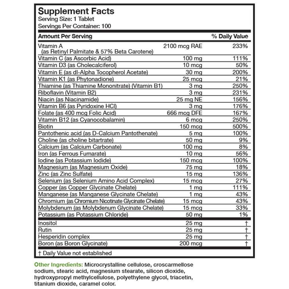 Mature Formula Once Daily Multivitamin & Mineral for Adults Over 50
