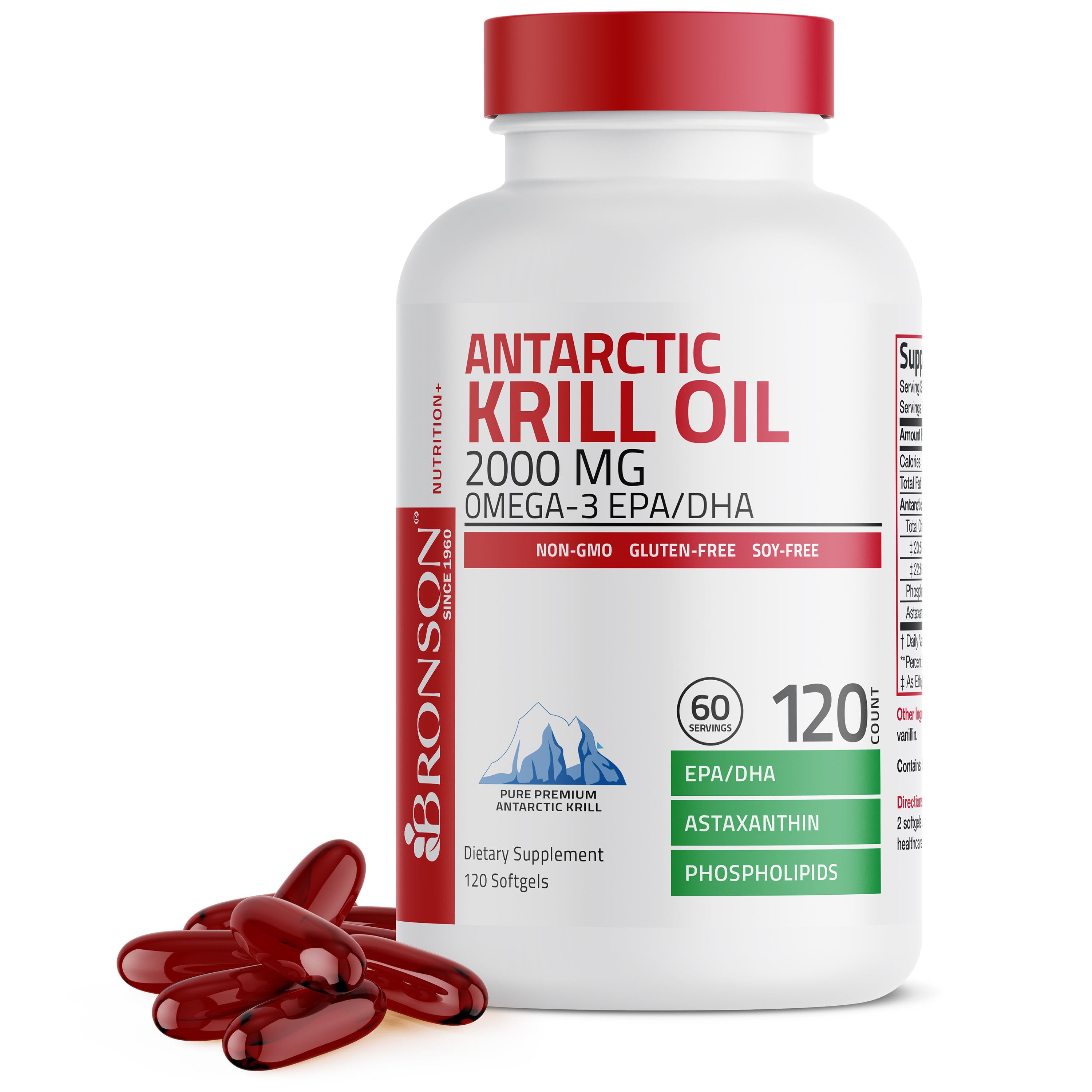Antarctic Krill Oil Omega-3 EPA DHA Non-GMO - 2,000 mg view 3 of 6