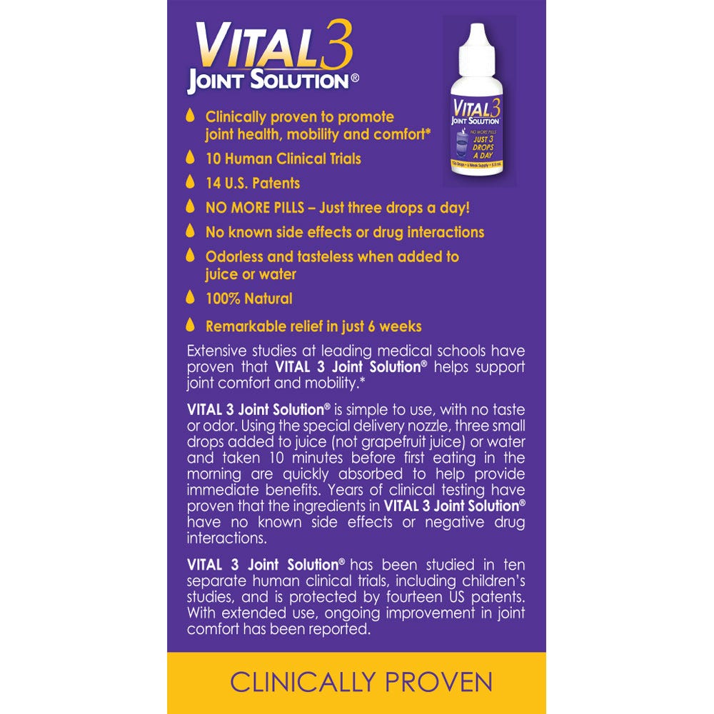 Vital3 Joint Solution® Liquid Clinically Proven - 5.5 mL view 2 of 11