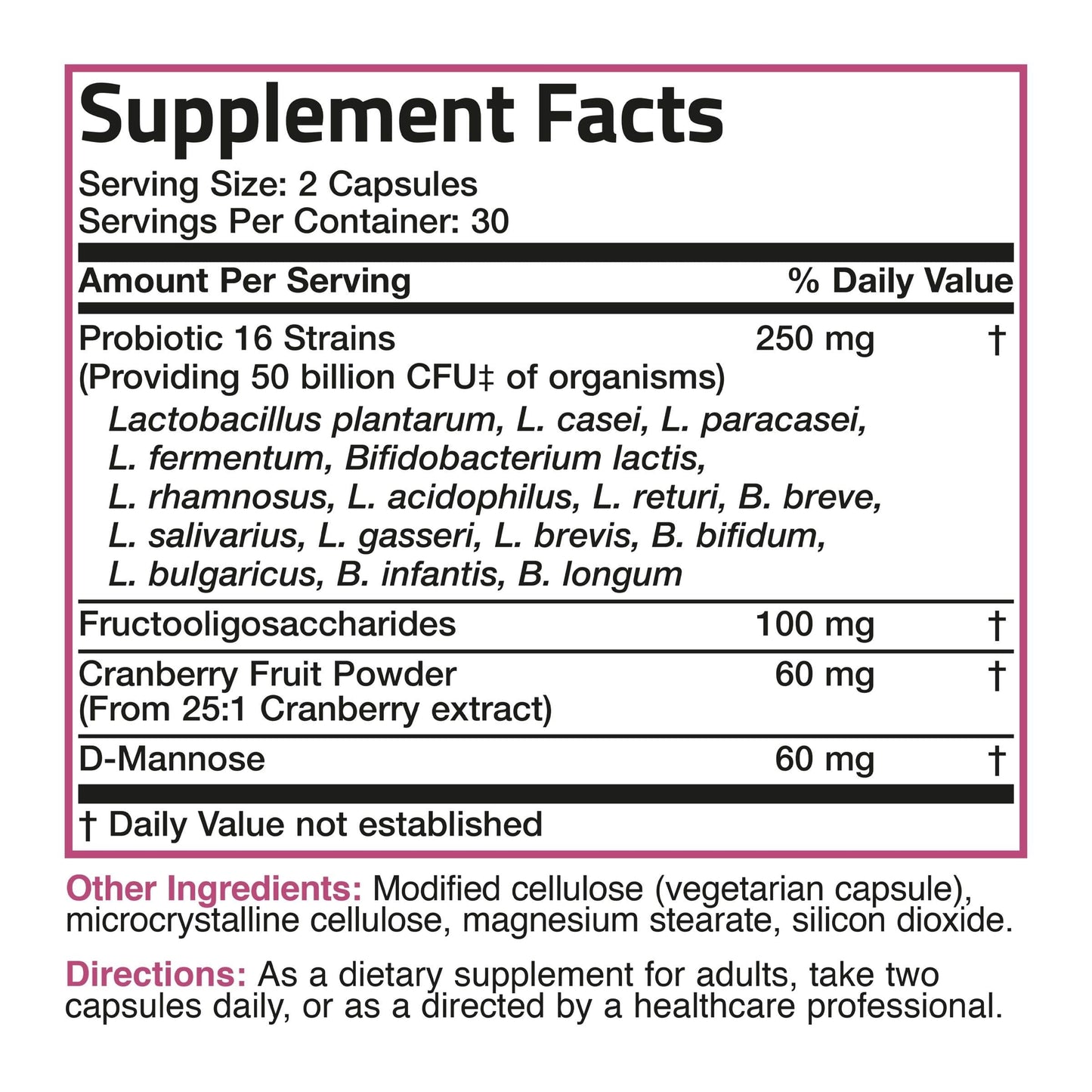 Probiotic Plus Prebiotic For Women - 50 Billion CFU.