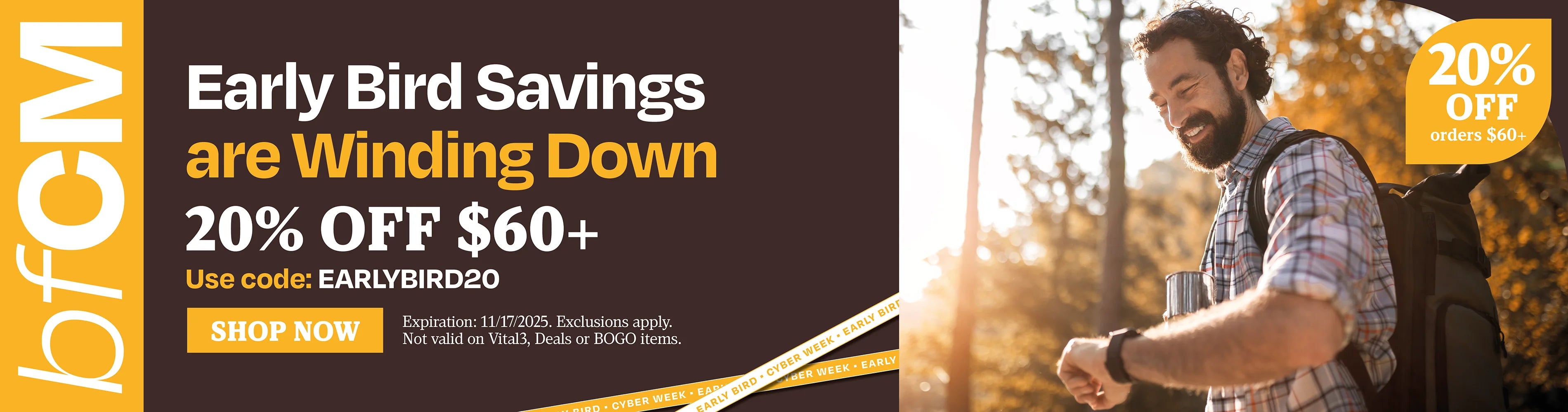 Early bird savings are winding down. 20% off $60 using code EARLYBIRD20