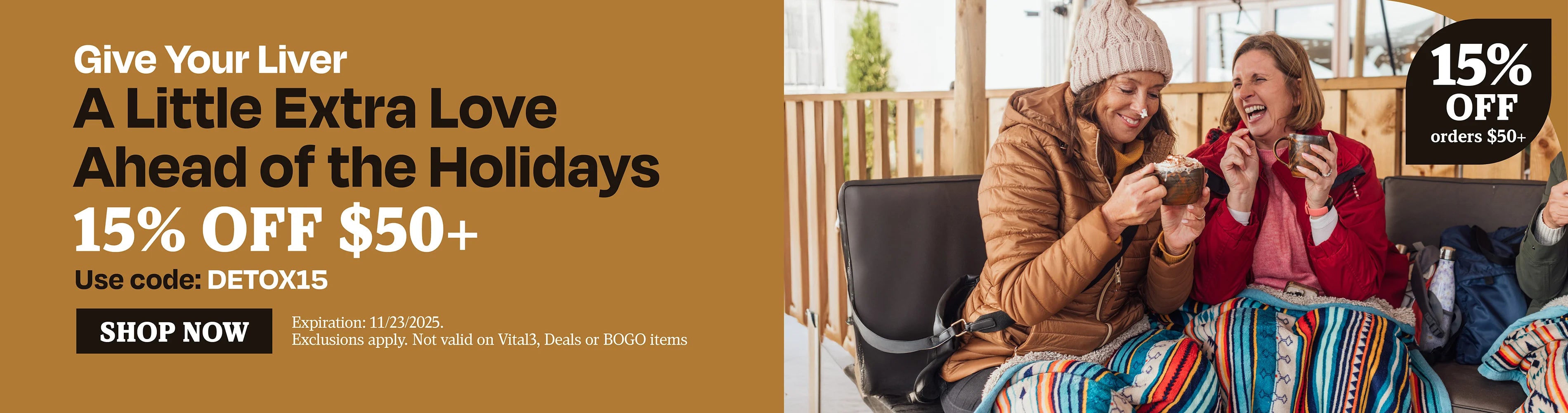 Give your liver a little extra love ahead of the holidays 15% OFF $50 use code DETOX15