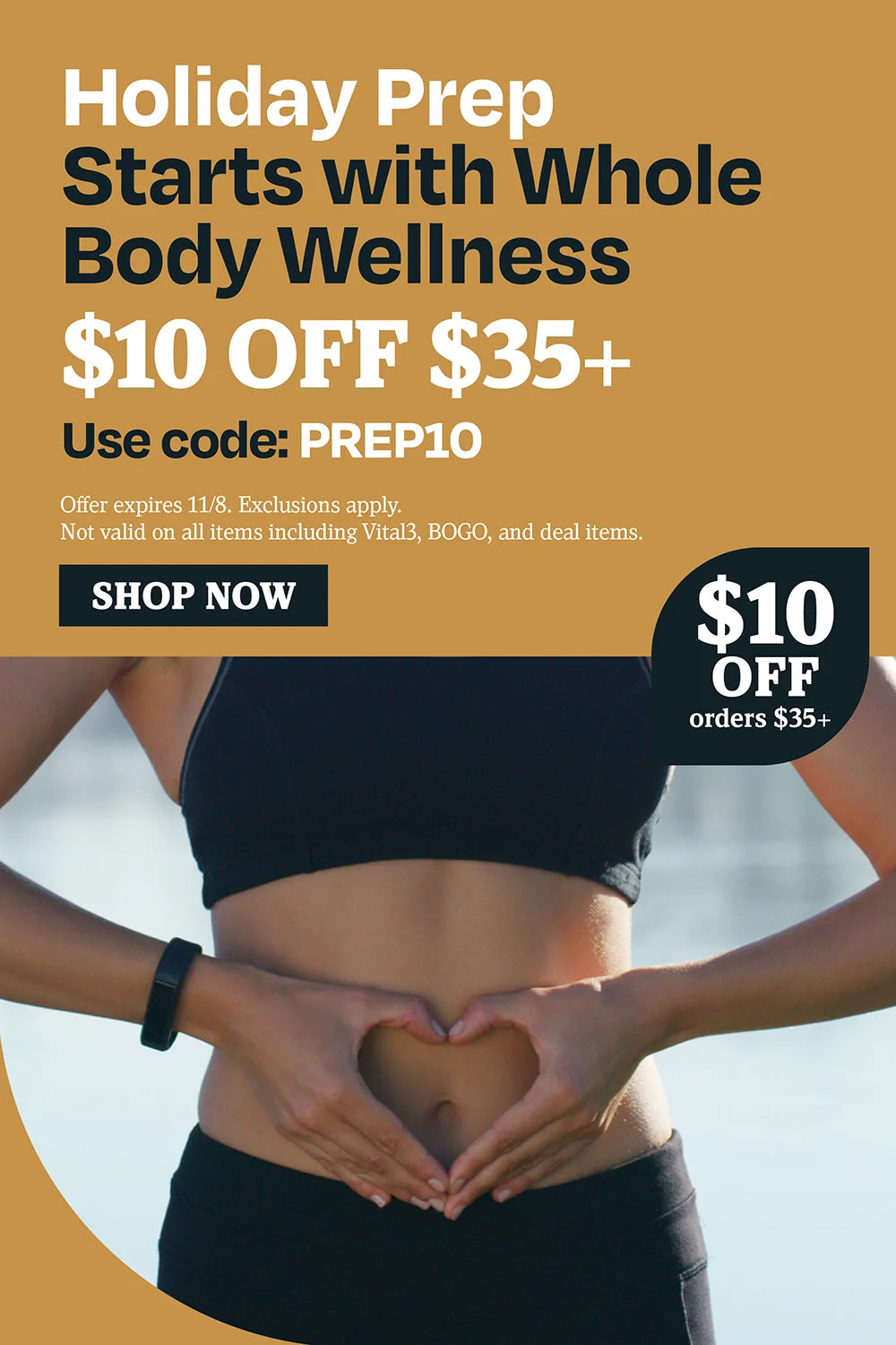 Holiday prep starts with whole Body wellness. $10 off $35 use code PREP10