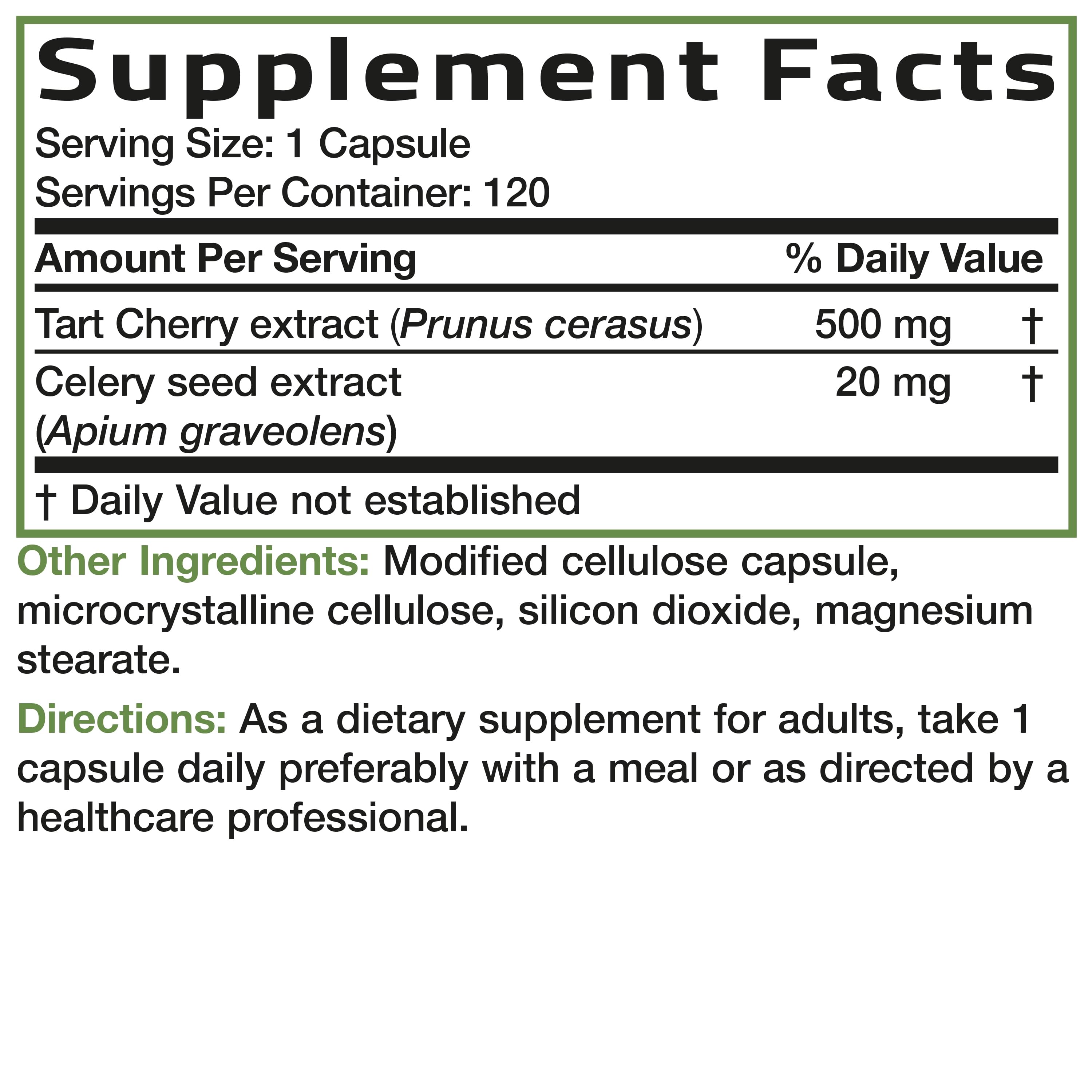 Tart Cherry Extract Plus Celery Seed