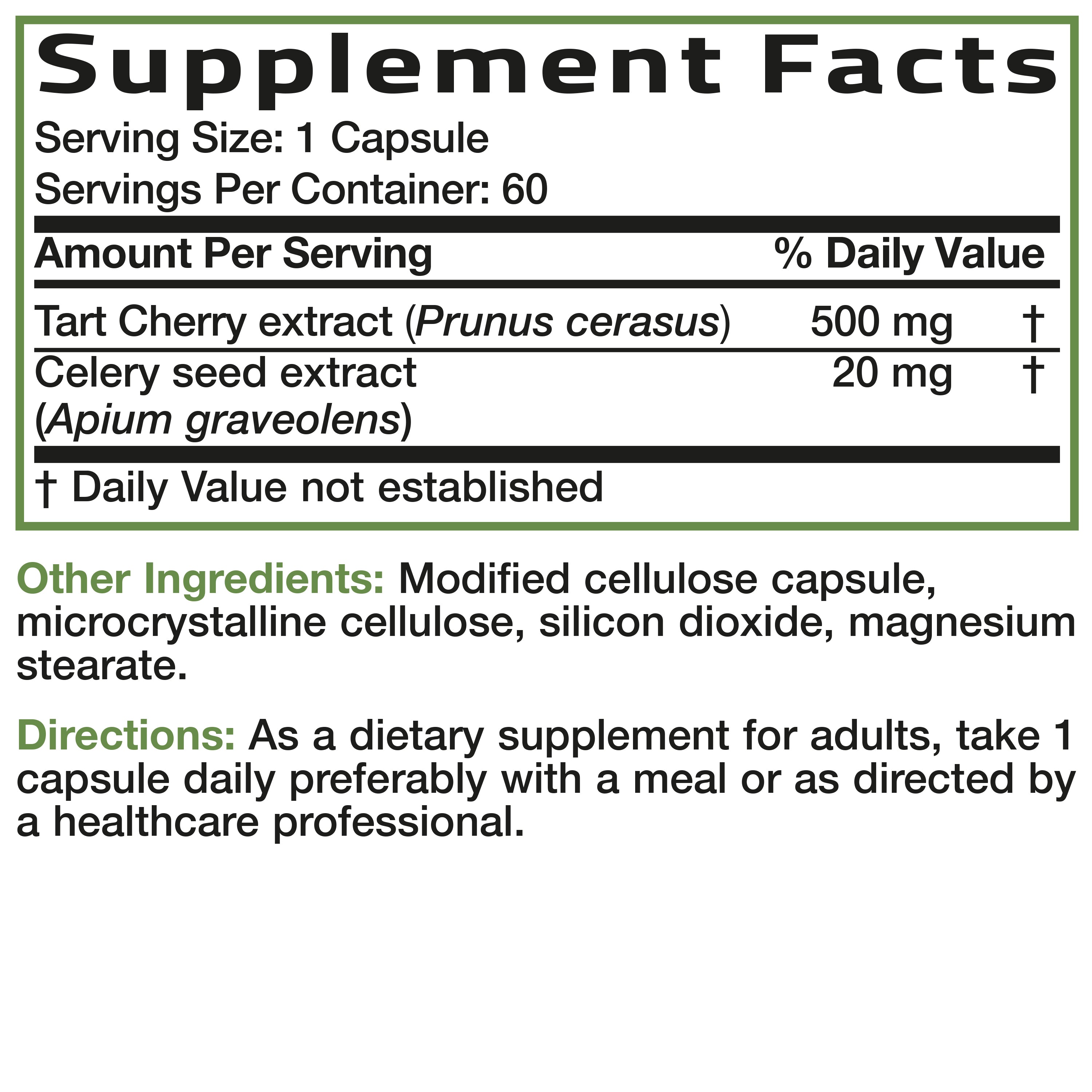 Tart Cherry Extract Plus Celery Seed