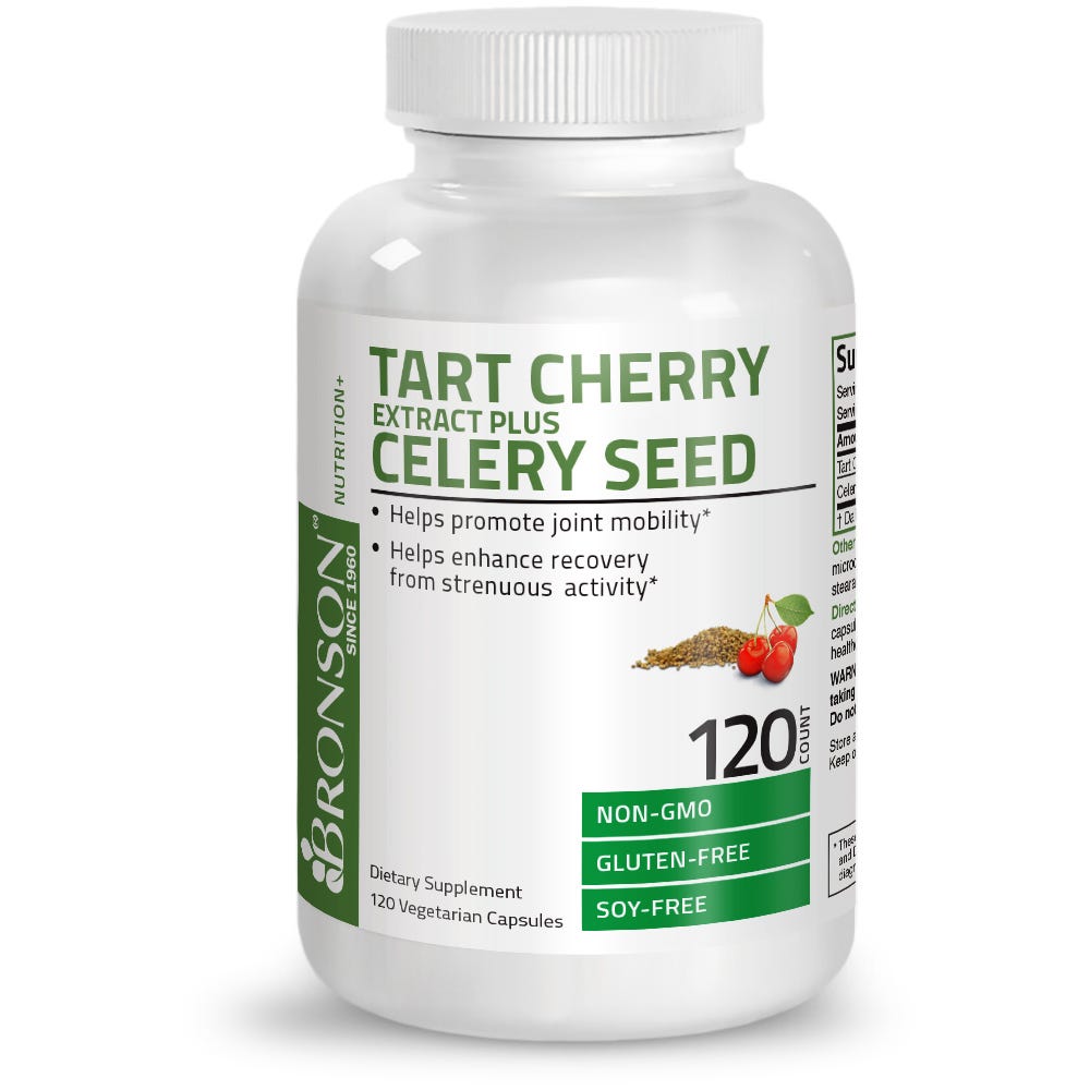 Bronson Tart Cherry Extract Plus Celery Seed 60 Vegetarian Capsules