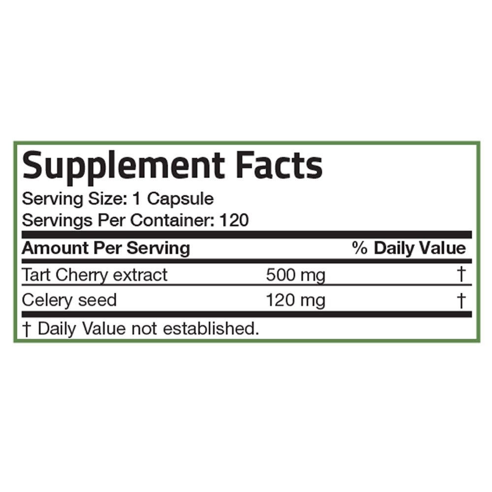 Bronson Tart Cherry Extract Plus Celery Seed 60 Vegetarian Capsules