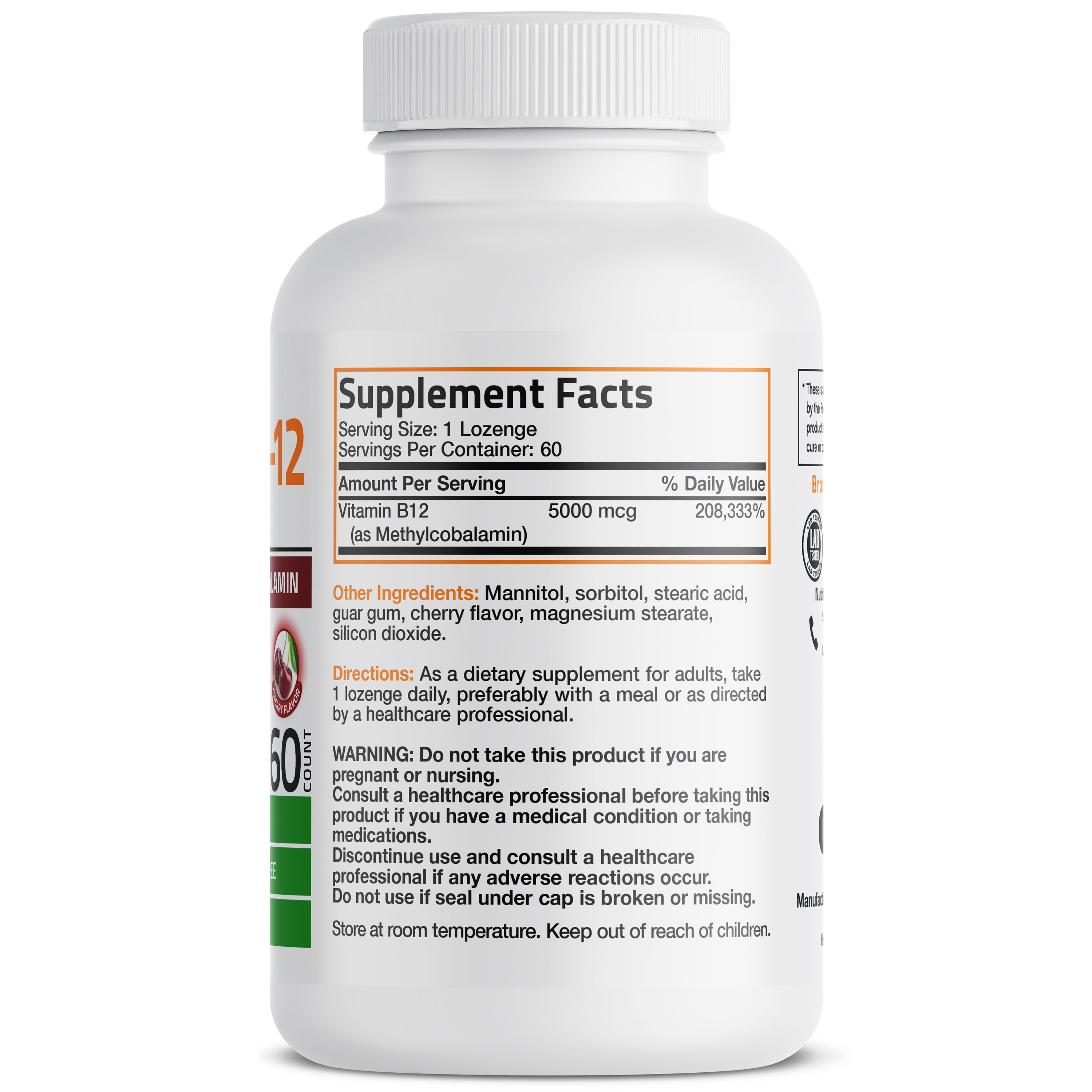 Methyl B12 Fast Dissolve Sublingual - Cherry - 5,000 mcg