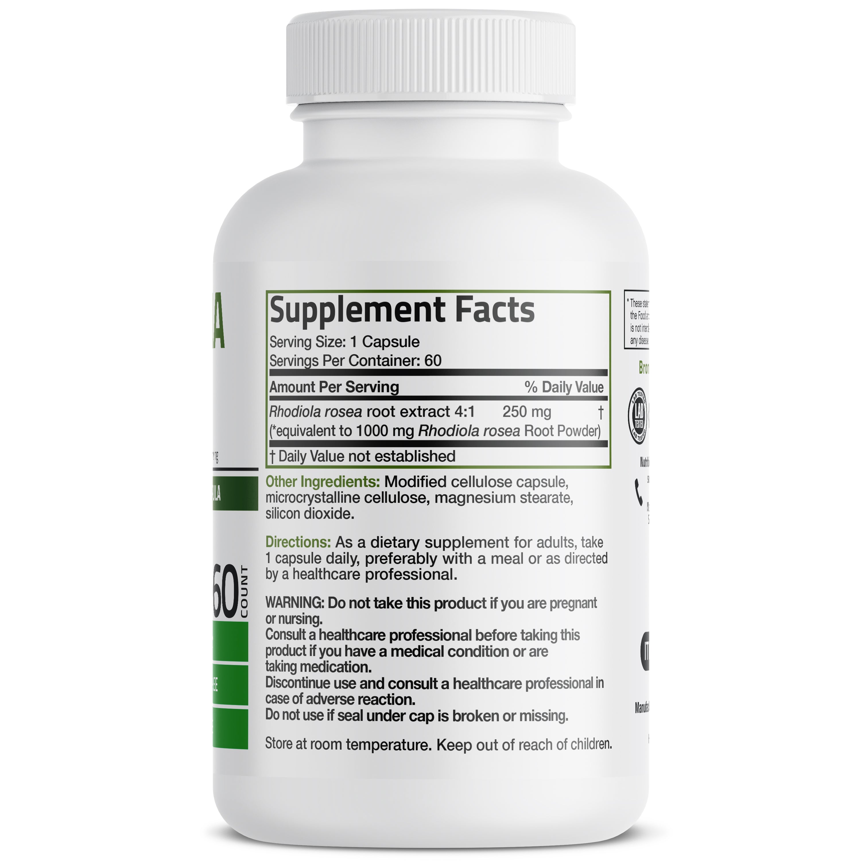 Rhodiola Rosea Root - 1,000 mg view 2 of 7