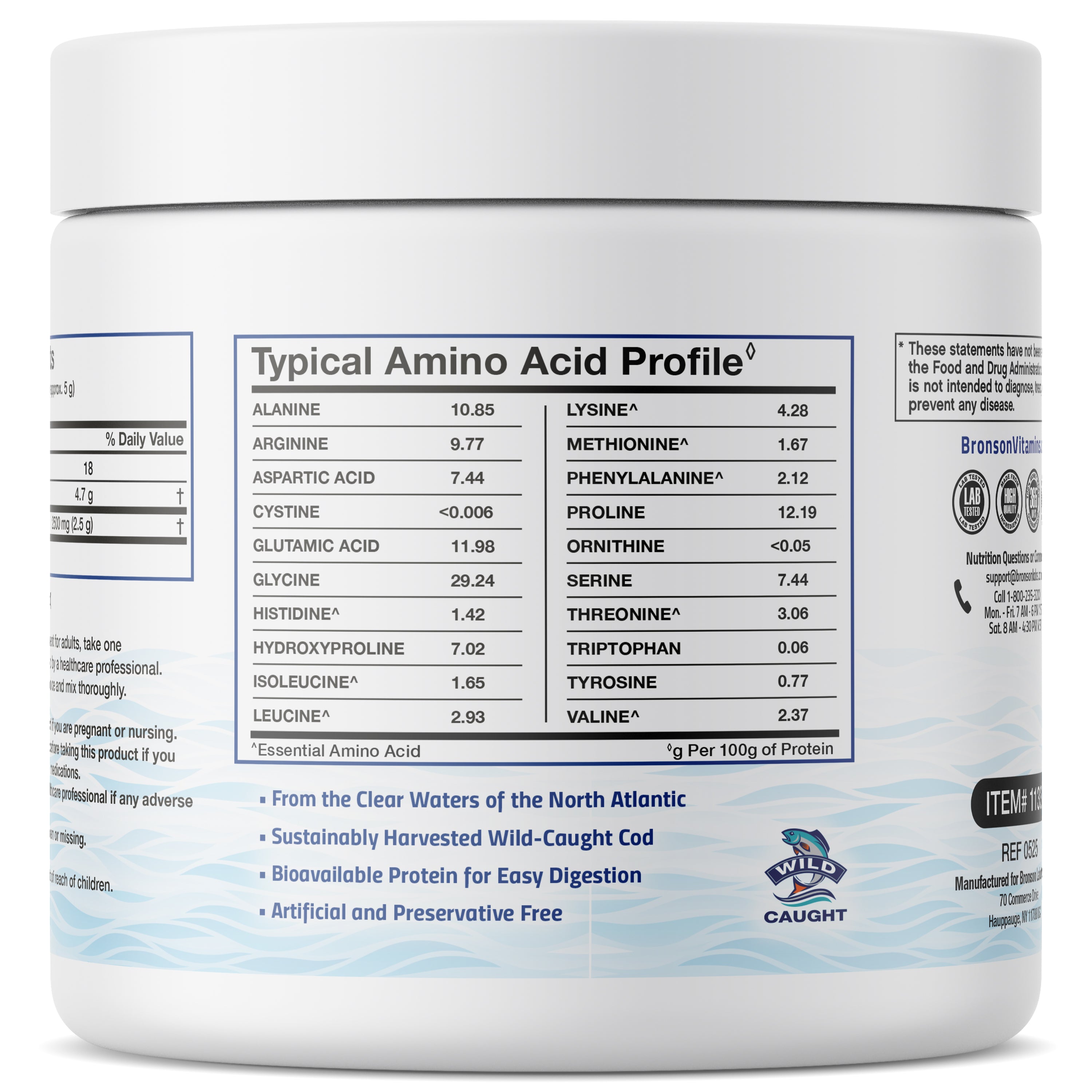 Marine Collagen Peptides Nordic Norwegian Wild Caught Cod Powder - Unflavored - 150g (5.29 oz)
