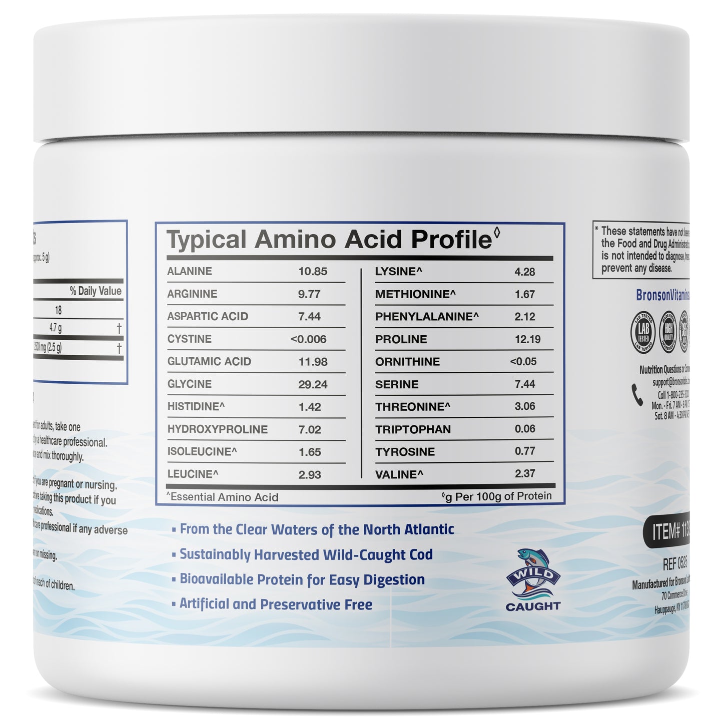 Marine Collagen Peptides Nordic Norwegian Wild Caught Cod Powder - Unflavored - 150g (5.29 oz)