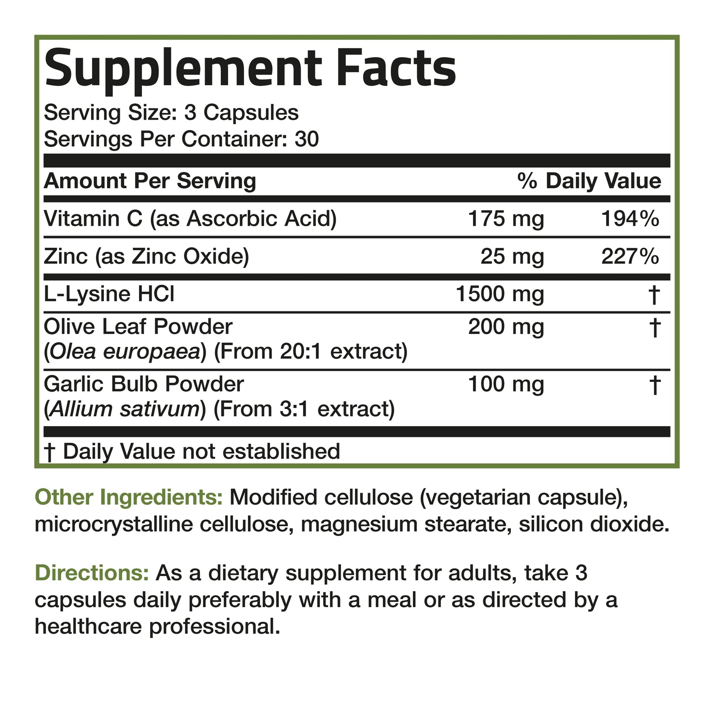 L-Lysine Defense Complex - 1500 mg