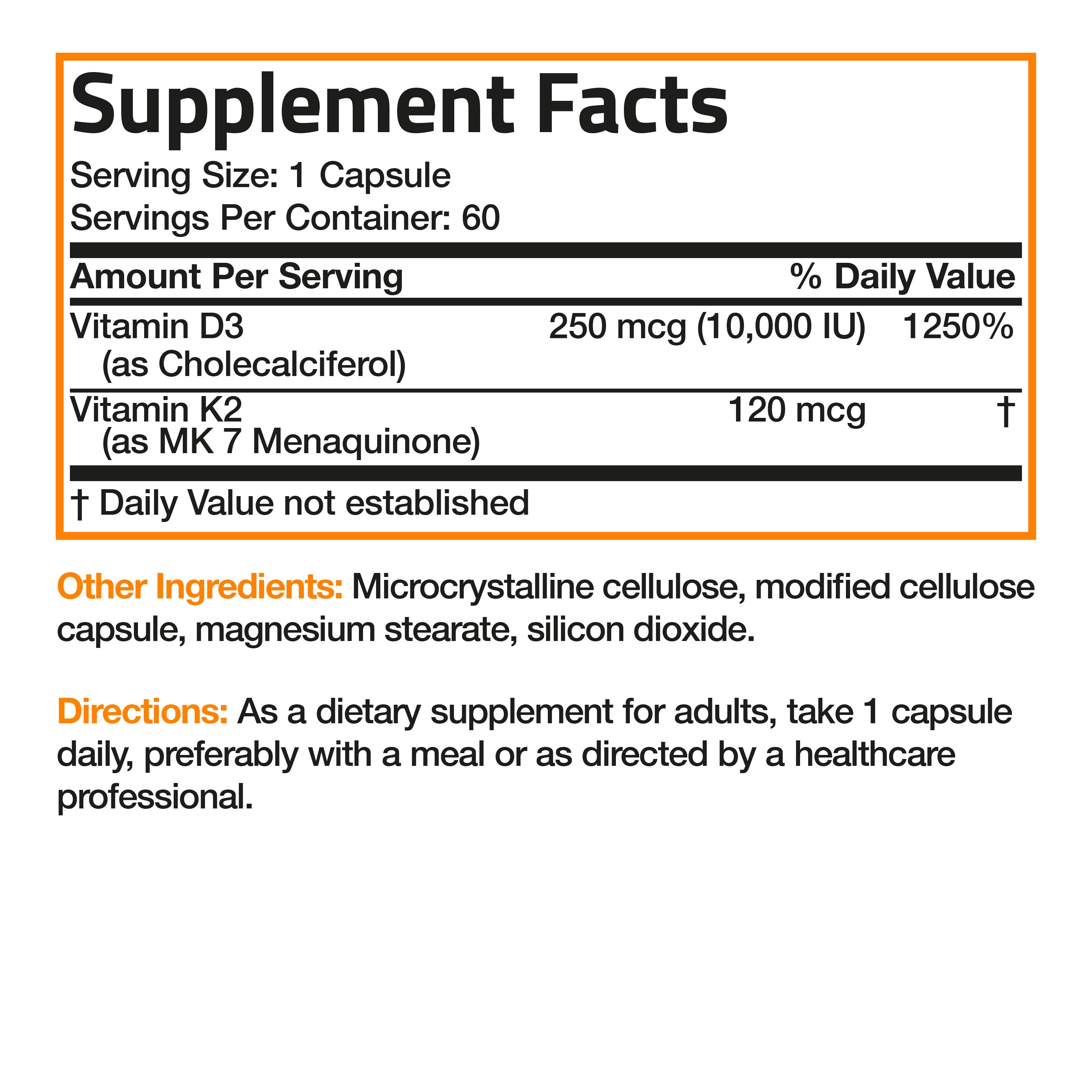 Vitamin K2 MK-7 Plus Vitamin D3 Extra Strength view 6 of 12