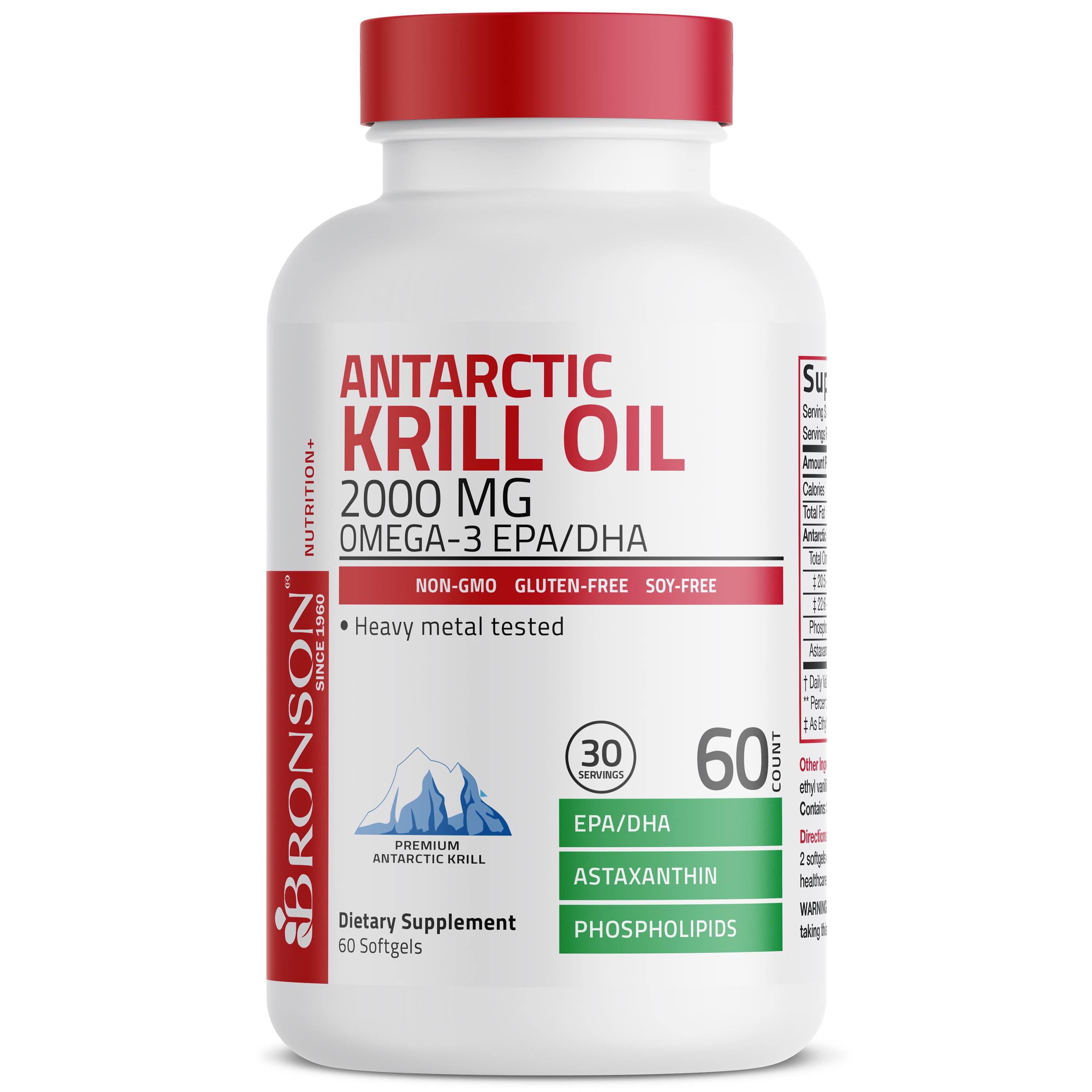 Antarctic Krill Oil Omega-3 EPA DHA Non-GMO - 2,000 mg