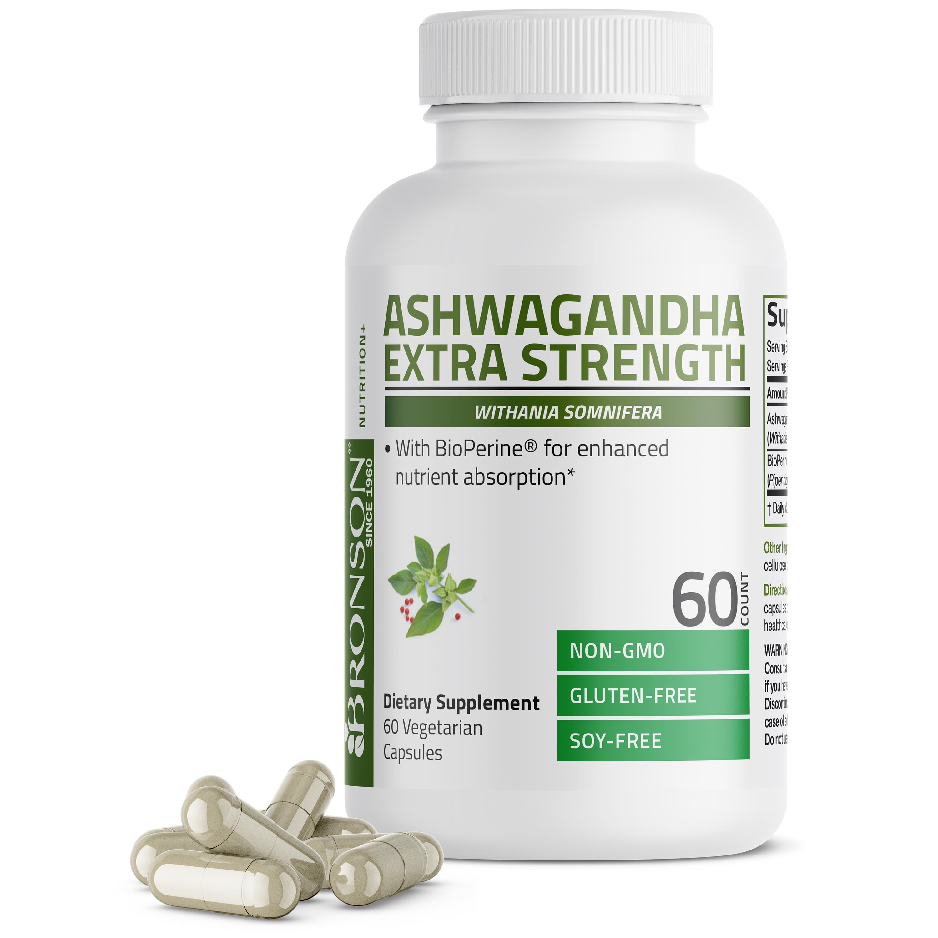 Bronson Ashwagandha Extra Strength with BioPerine