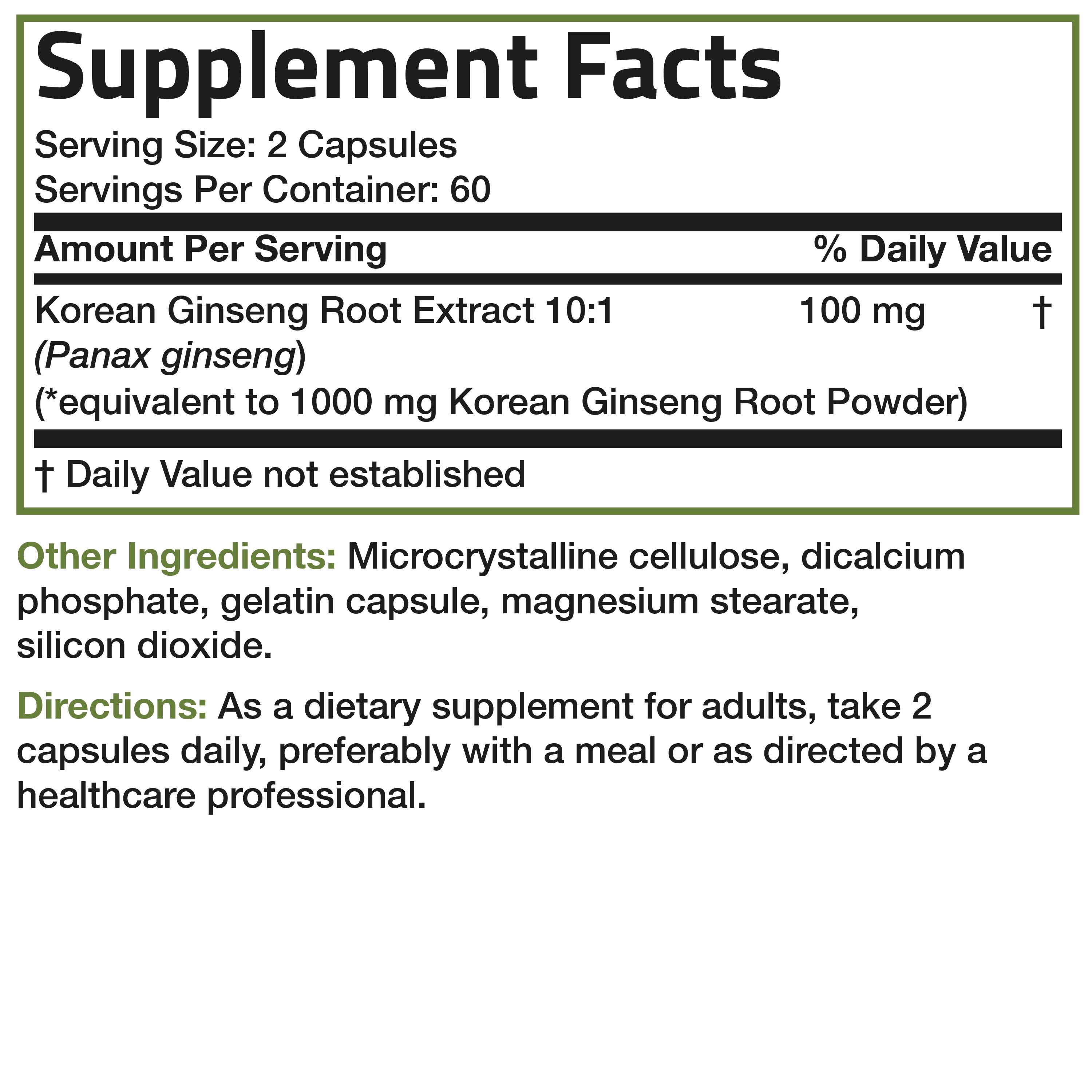 Korean Panax Ginseng - 1,000 mg view 15 of 15